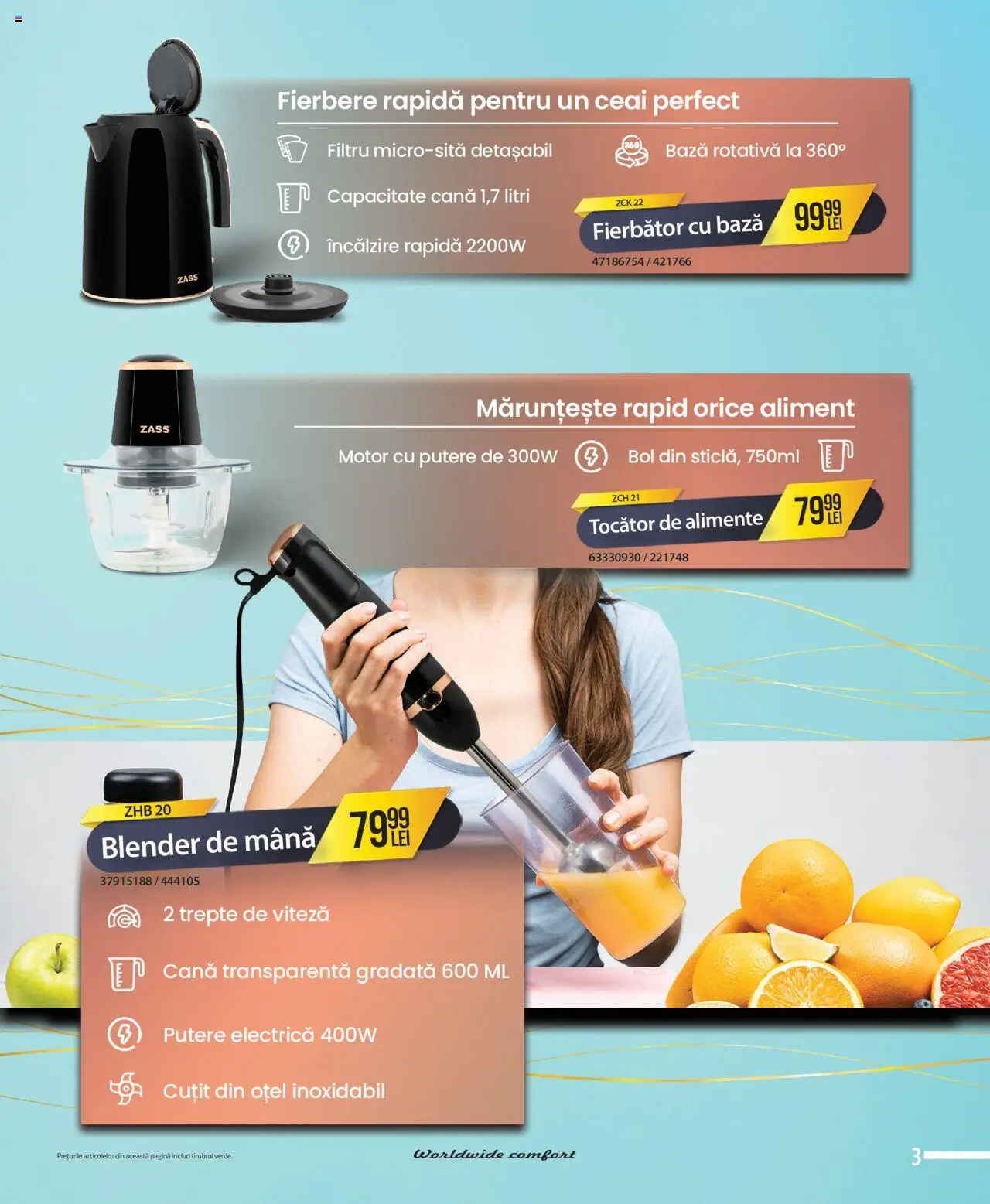 Catalog Selgros - Zass – valabil de la 01.08.2025 | Pagină: 3 | Produse: Blender, Cuțit, Tocător, Ceai