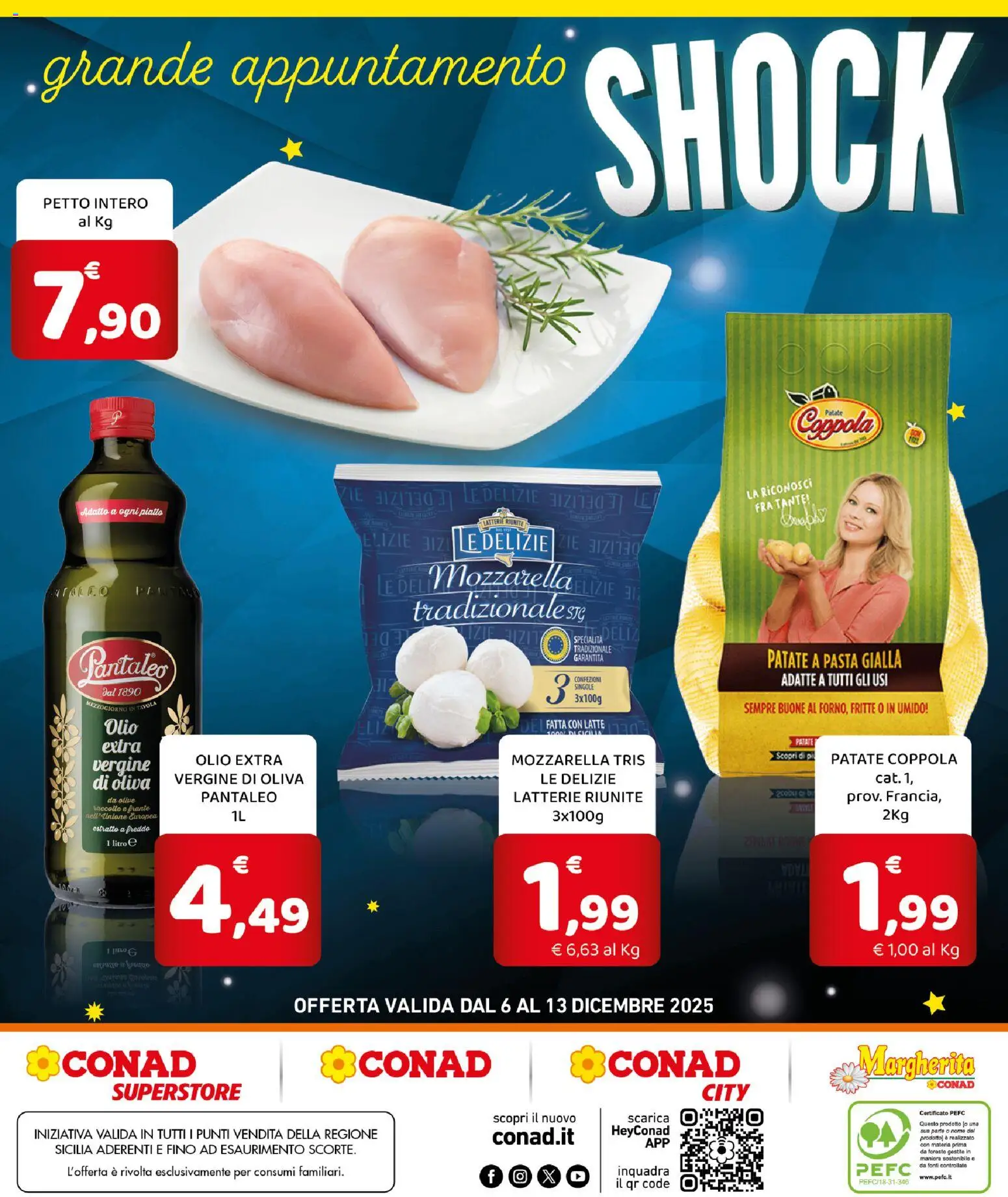Volantino Conad del 06.12.2025 | Pagina: 12 | Prodotti: Patate, Mozzarella, Olio, Piatto