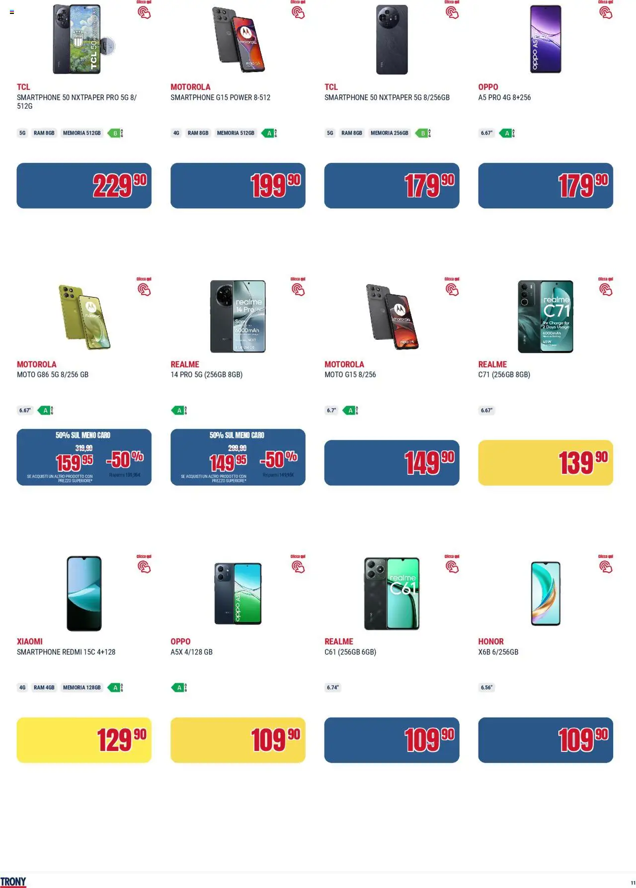 Volantino Trony del 21.08.2025 | Pagina: 11 | Prodotti: Xiaomi, Smartphone