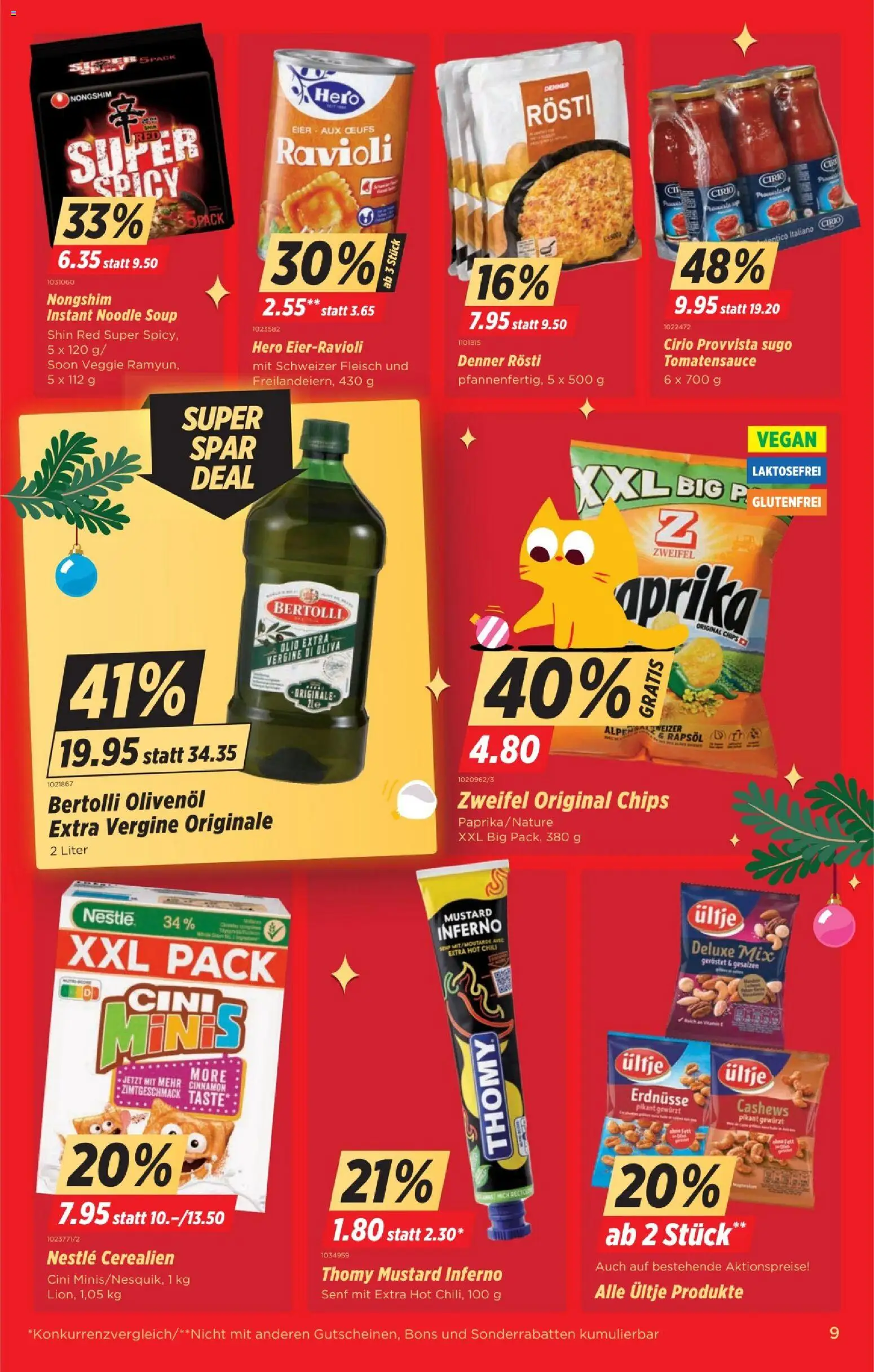 Denner Aktionen – gültig ab 23.12.2025 | Seite: 9 | Produkte: Erdnüsse, Öl, Chili, Chips