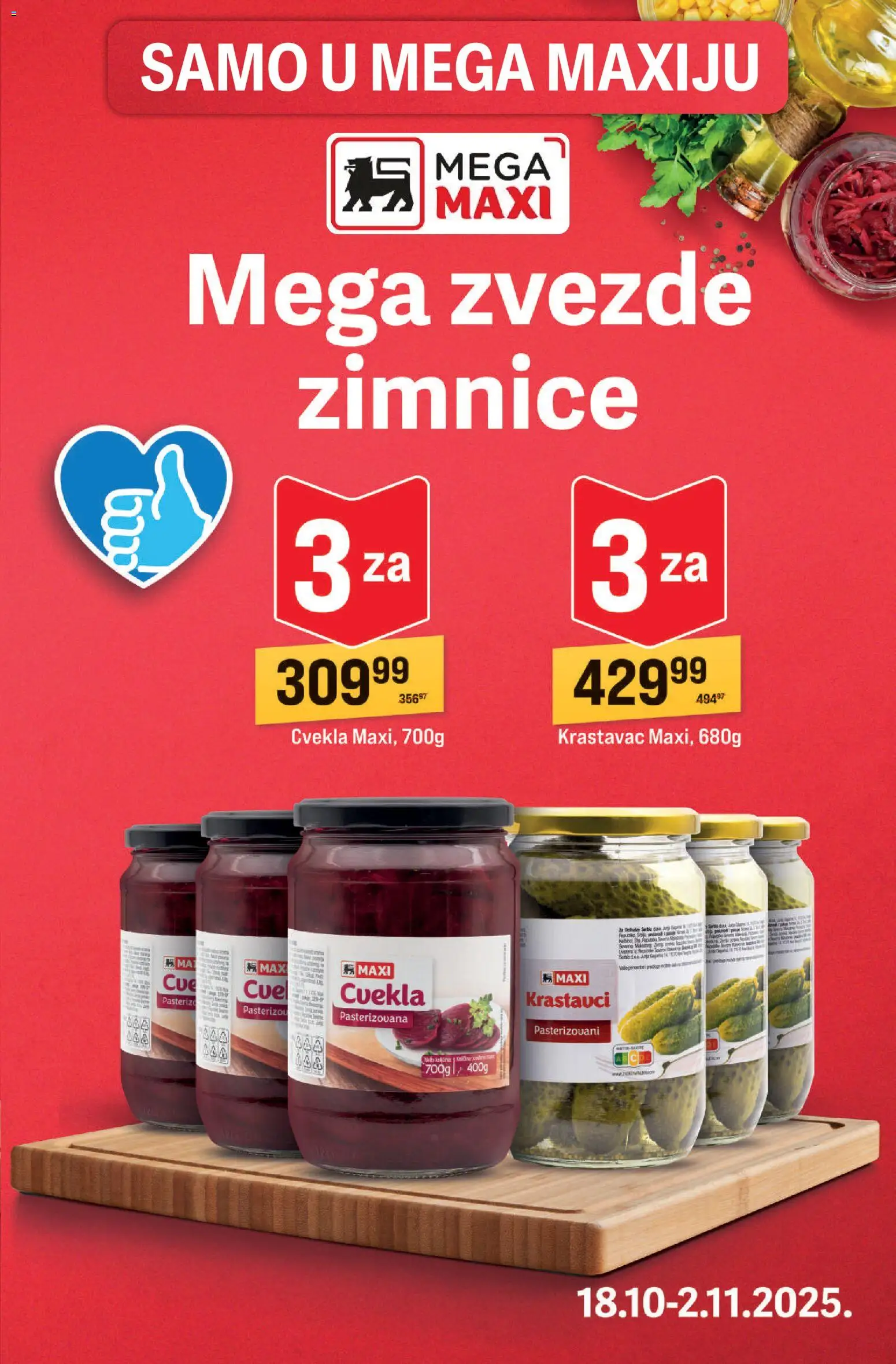 Mega Maxi katalog - važi od 23.10.2025 | Strana: 3 | Proizvode: Krastavac, Krastavci, Cvekla
