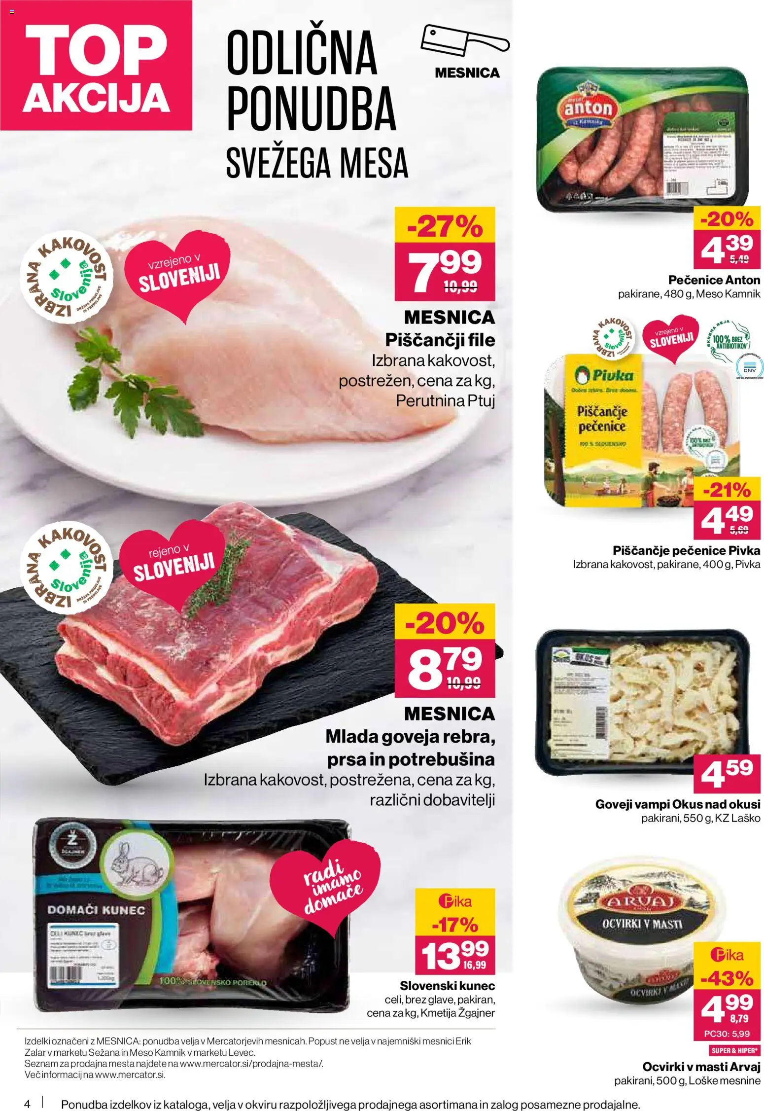 Novi Mercator katalog ponudbe – veljaven od 26.02.2026 | Stran: 4 | Izdelki: Ocvirki