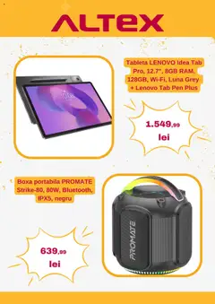Noul catalog Altex – valabil de la 11.09.2025 | Pagină: 2 | Produse: Tabletă, Boxă portabilă