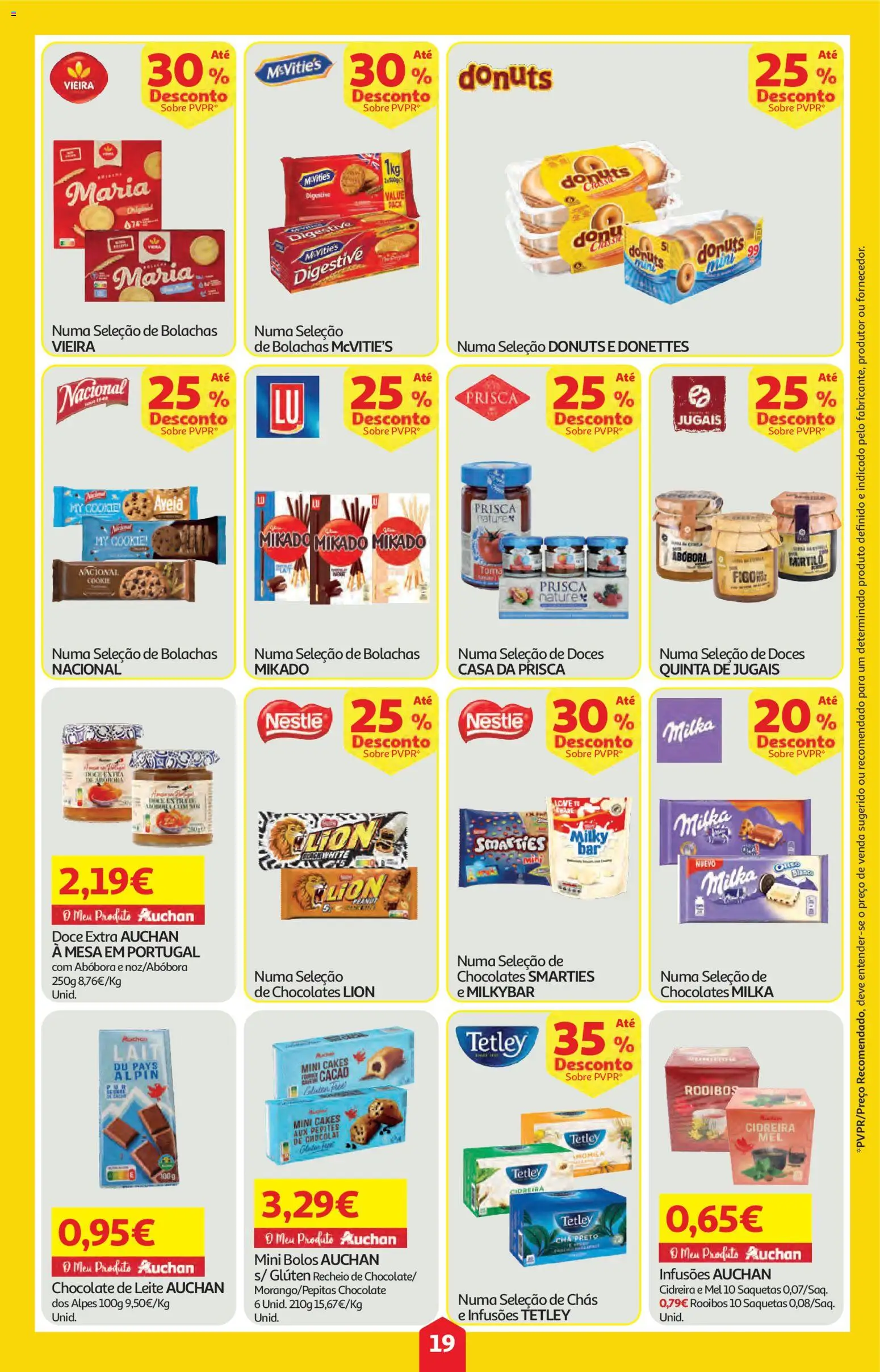 Auchan folheto │ válido de 09.04.2026 | Página: 19 | Produtos: Mesa, Leite, Chocolate, Abóbora