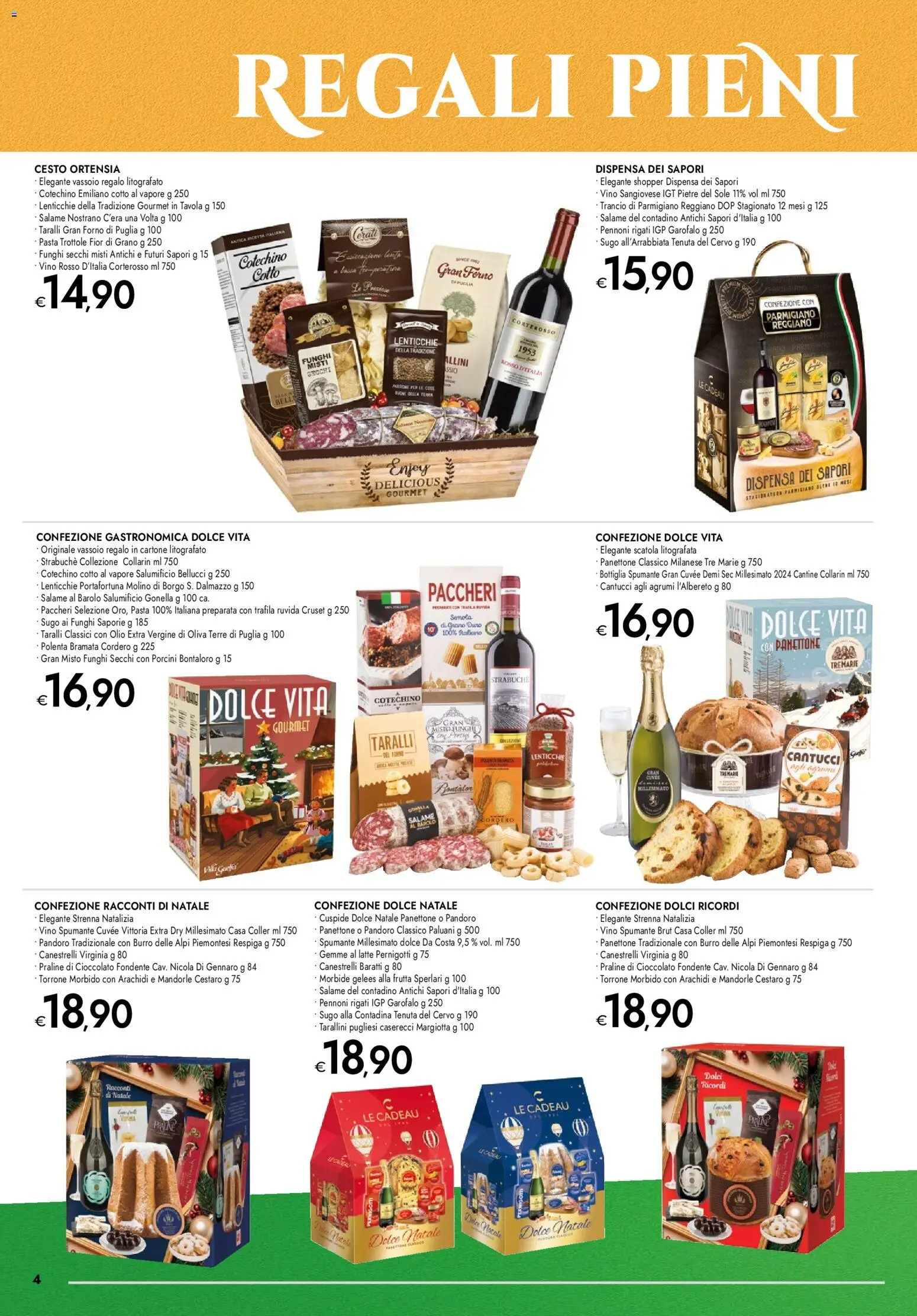 Volantino bennet del 20.11.2025 | Pagina: 4 | Prodotti: Vino, Burro, Olio extra vergine, Paccheri