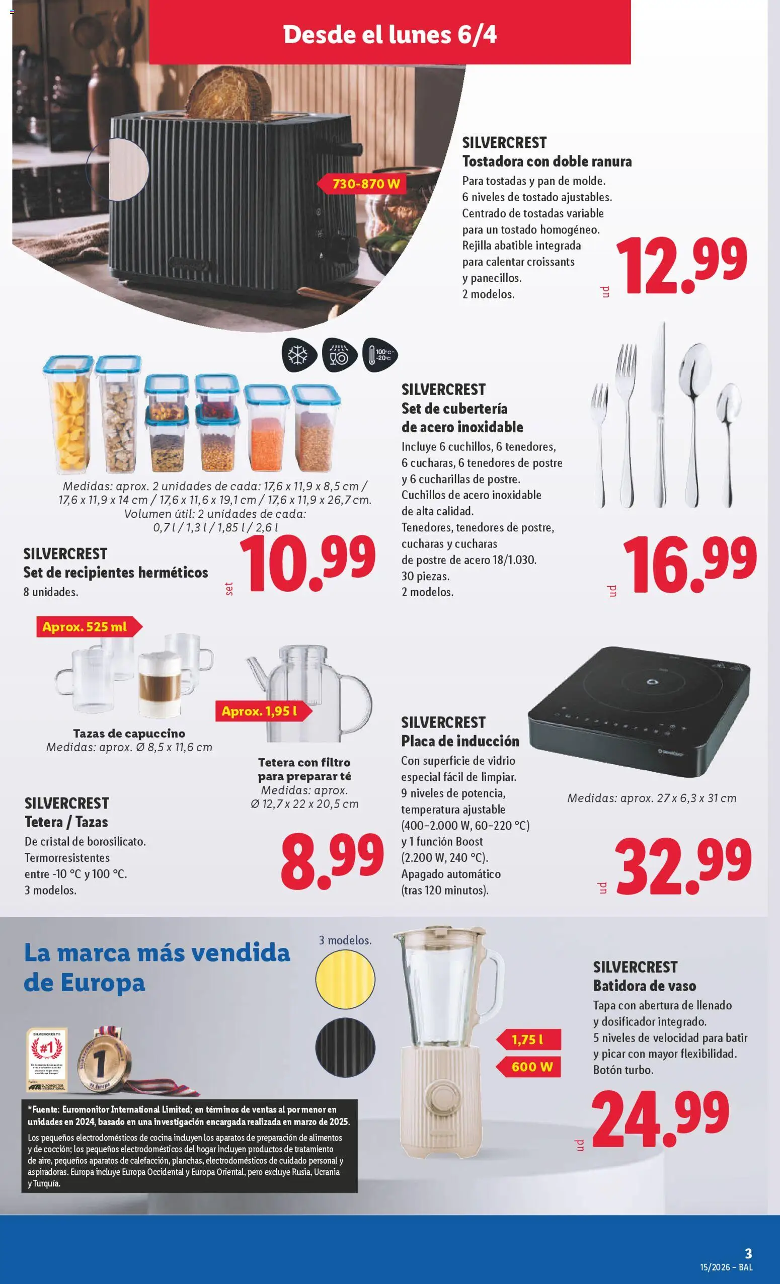 Lidl folleto de bazar │ válido desde el 06.04.2026 | Página: 7 | Productos: Tetera, Batidora, Tostadora, Κούβα