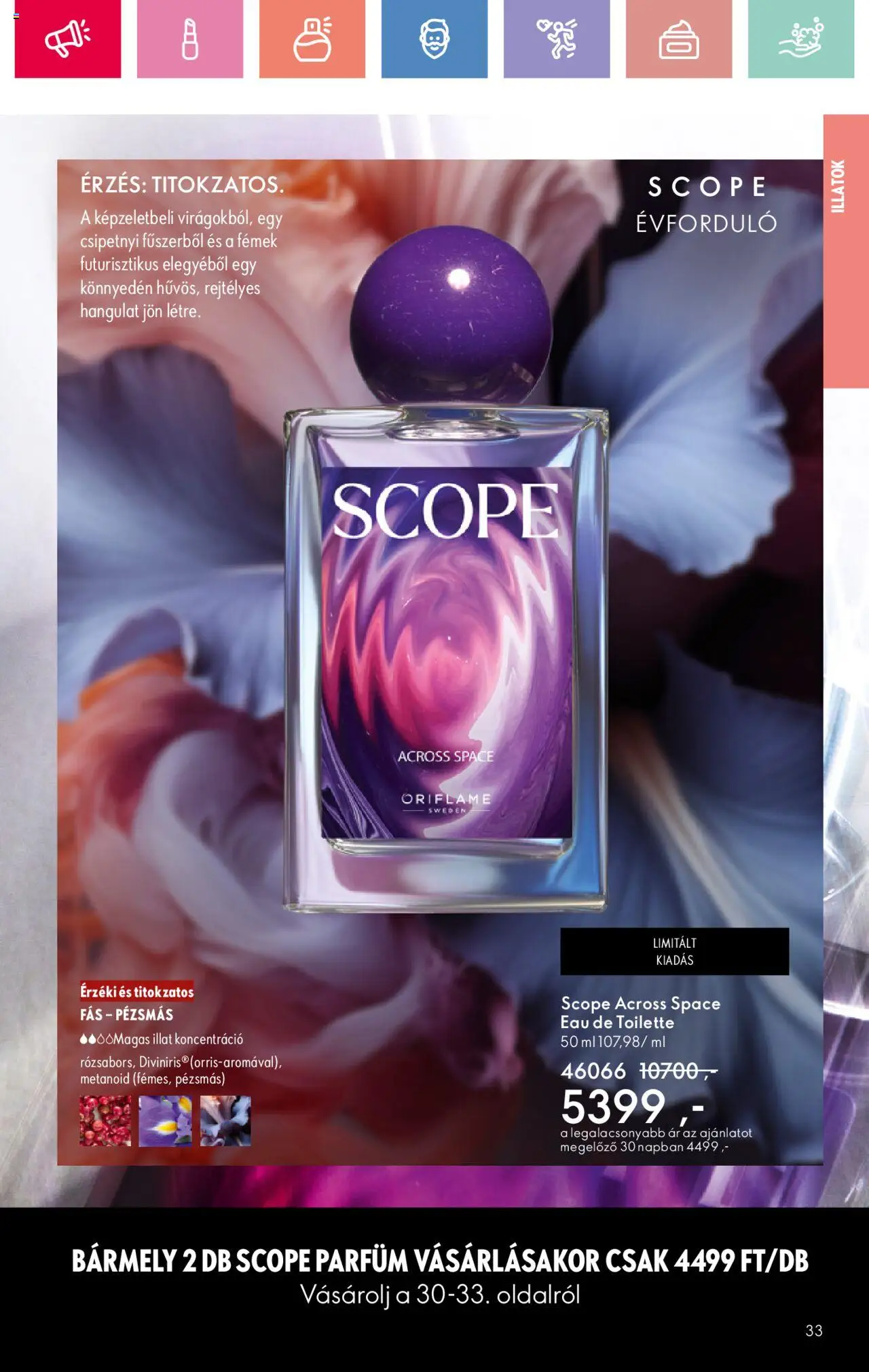 Oriflame akciós ujság - amely érvényes a következő dátumtól: 17.08.2025 | Oldal: 33 | Termékek: Parfüm