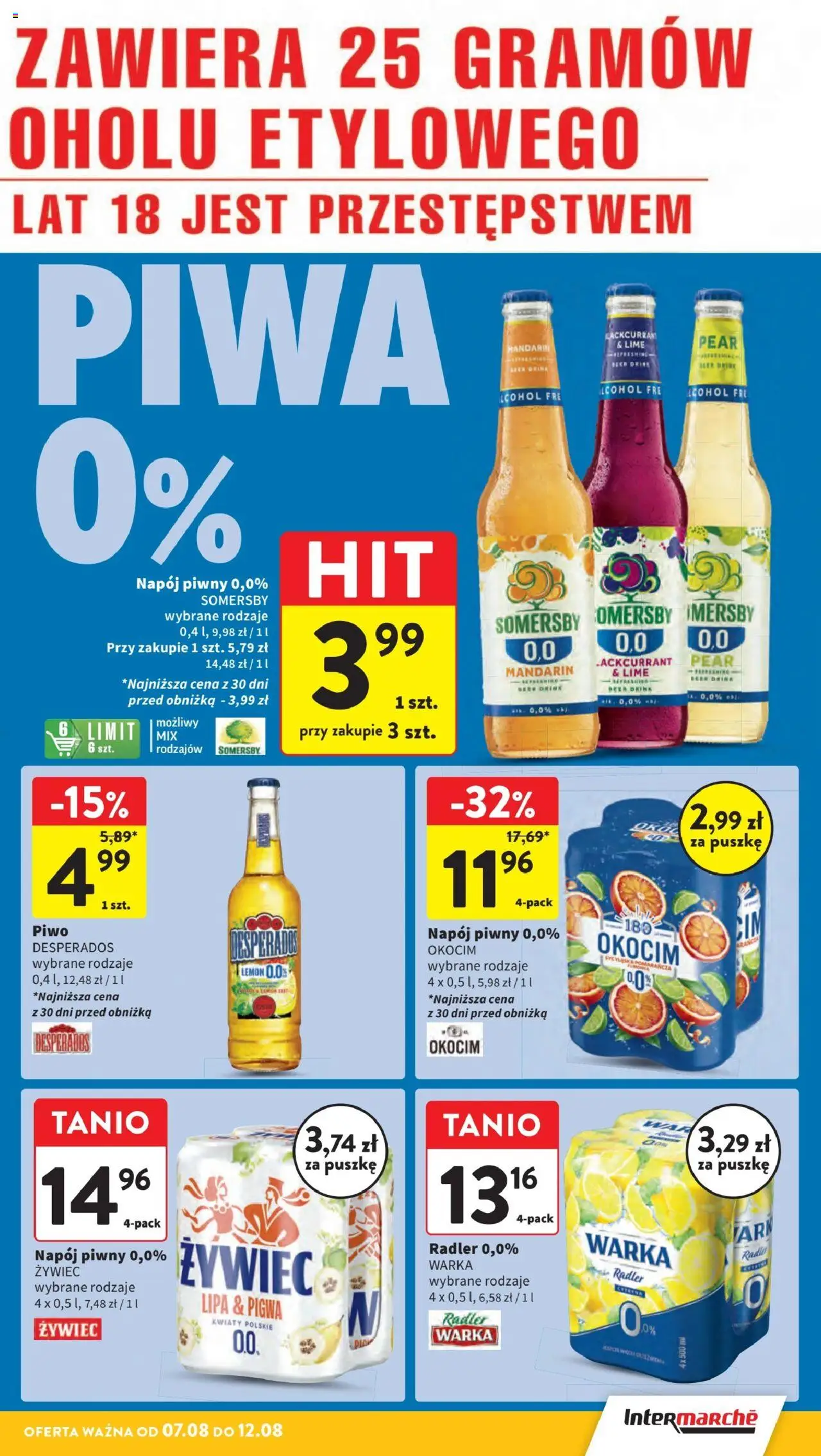Intermarche Gazetka od 07.08.2025 | Strona: 29 | Produkty: Pigwa, Warka, Piwo, Kwiaty