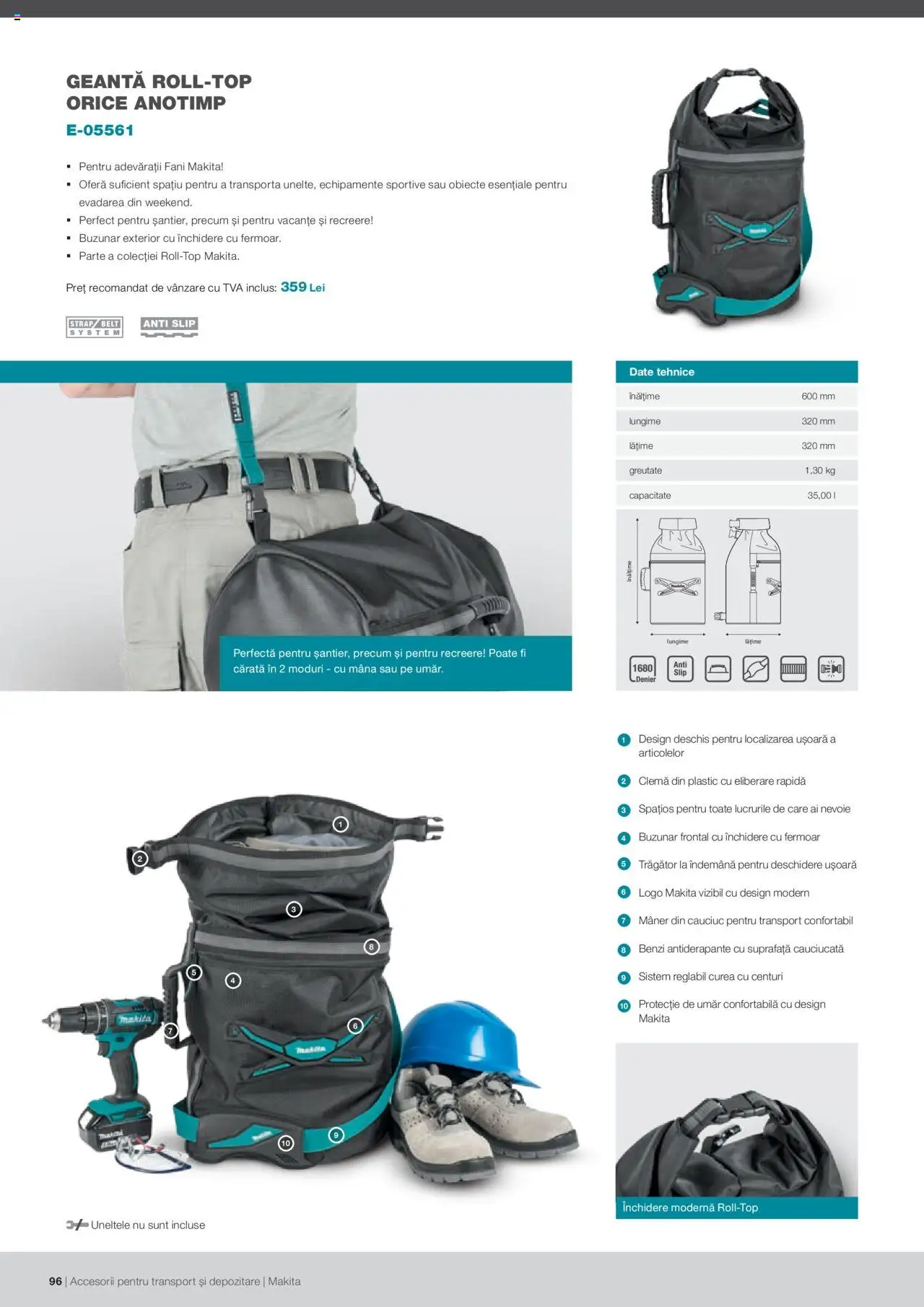 Makita catalog - Accesorii pentru transport si depozitare   – valabil de la 06.09.2021 | Pagină: 96