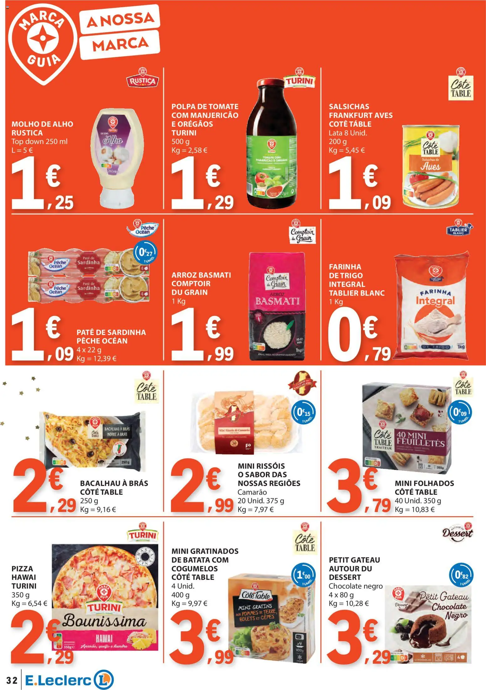 E.Leclerc folheto │ válido de 27.11.2025 | Página: 32 | Produtos: Arroz basmati, Camarão, Chocolate, Cogumelos