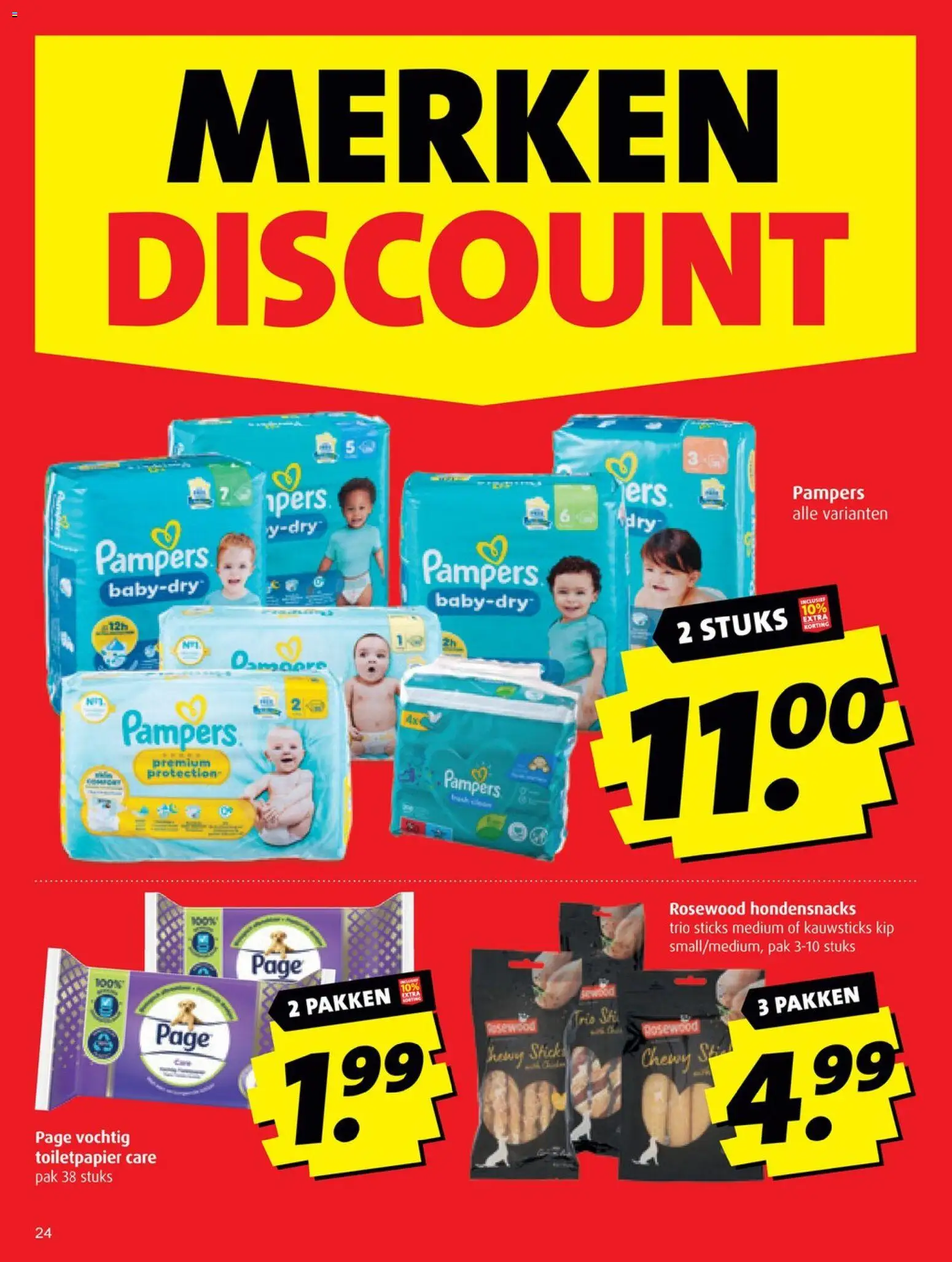 {H1} | Pagina: 24 | Producten: Pampers, Toiletpapier, Kip