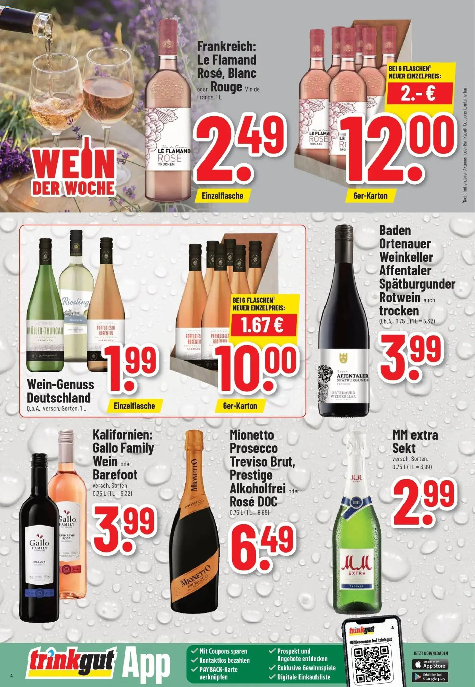 Trinkgut Prospekt Bad Kreuznach	 – gültig ab 12.04.2026 | Seite: 4 | Produkte: Rotwein, Rosewein, Prosecco, Wein