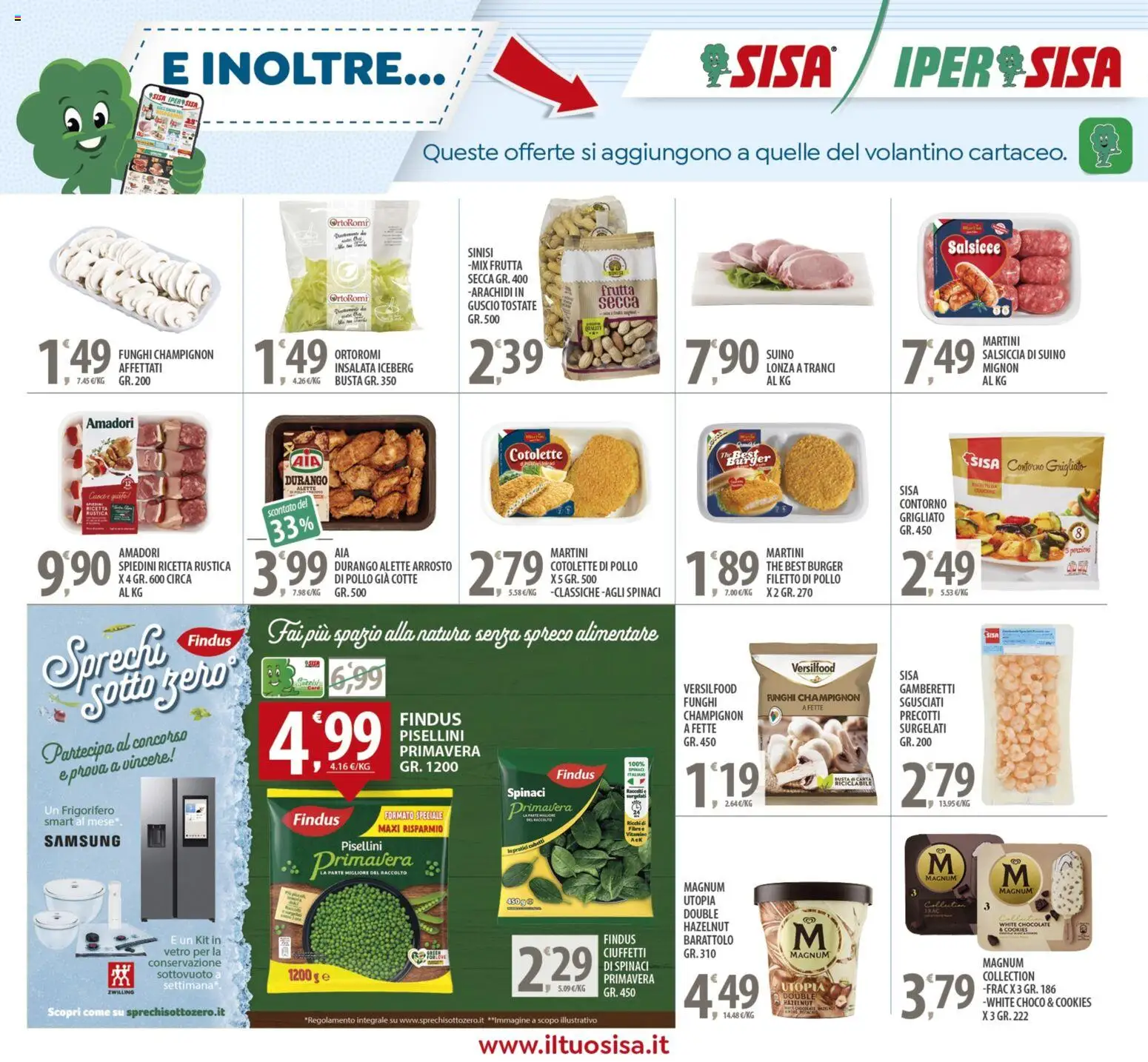 Volantino SISA del 24.10.2025 | Pagina: 15 | Prodotti: Insalata, The, Frigorifero, Spiedini