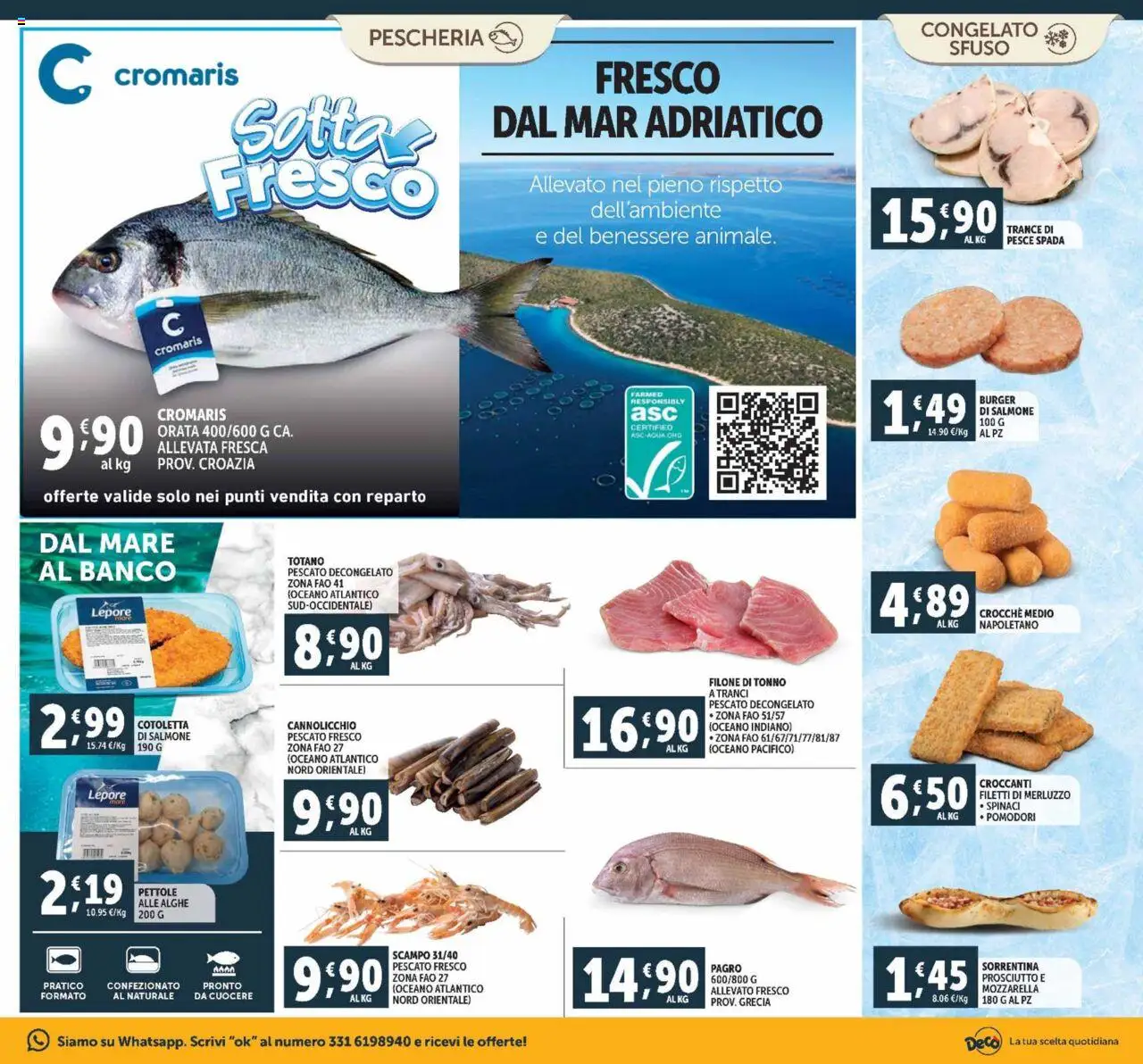 Volantino Decò del 03.10.2025 | Pagina: 7 | Prodotti: Orata, Pomodori, Totano, Pesce spada