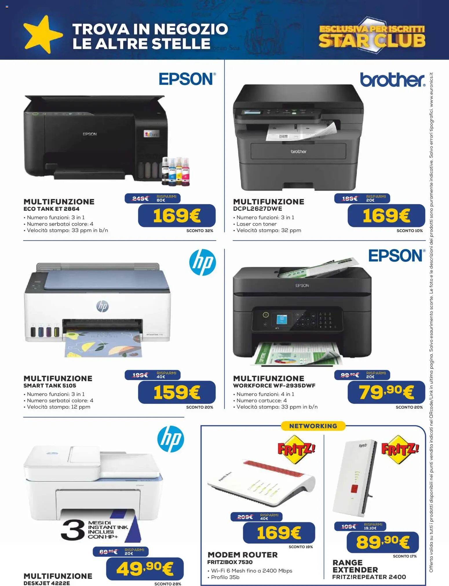 Volantino Euronics del 19.02.2026 | Pagina: 30 | Prodotti: Router, Toner, Stampa
