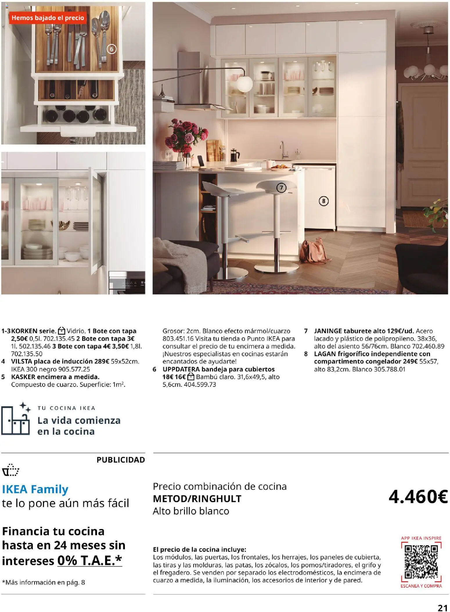 Catálogo IKEA Cocinas │ válido desde el 01.02.2026 | Página: 21 | Productos: Taburete, Té, Congelador, Cocina