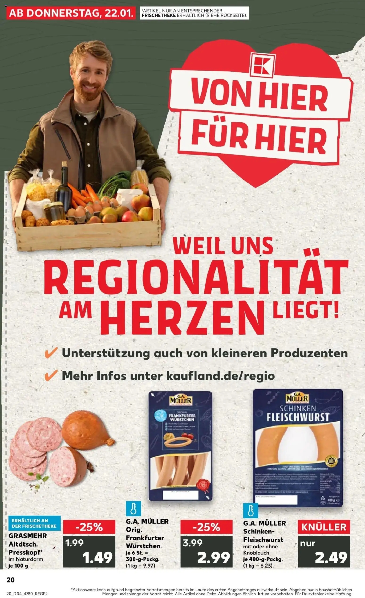 Kaufland prospekt Dieburg	 – gültig ab 25.01.2026 | Seite: 20 | Produkte: Knoblauch, Schinken
