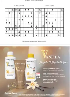 Bettina Barty VANILLA HAND & BODY LOTION, Leichte Feuchtigkeit für jeden Tag. ab 01.04.2026 gültig | Seite: 88 | Produkte: Body Lotion, Body Milk