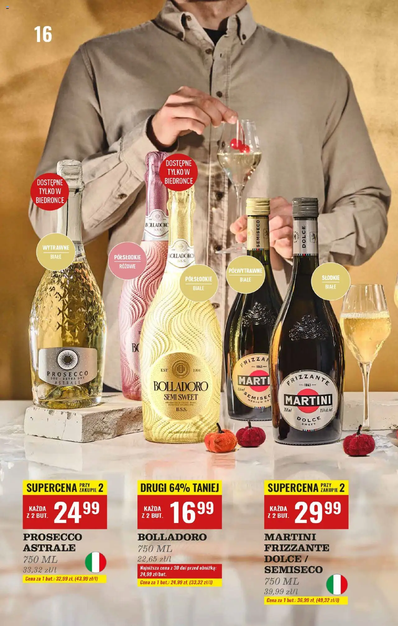 Biedronka gazetka - Czas na toast od 20.10.2025 | Strona: 16 | Produkty: Martini, Prosecco