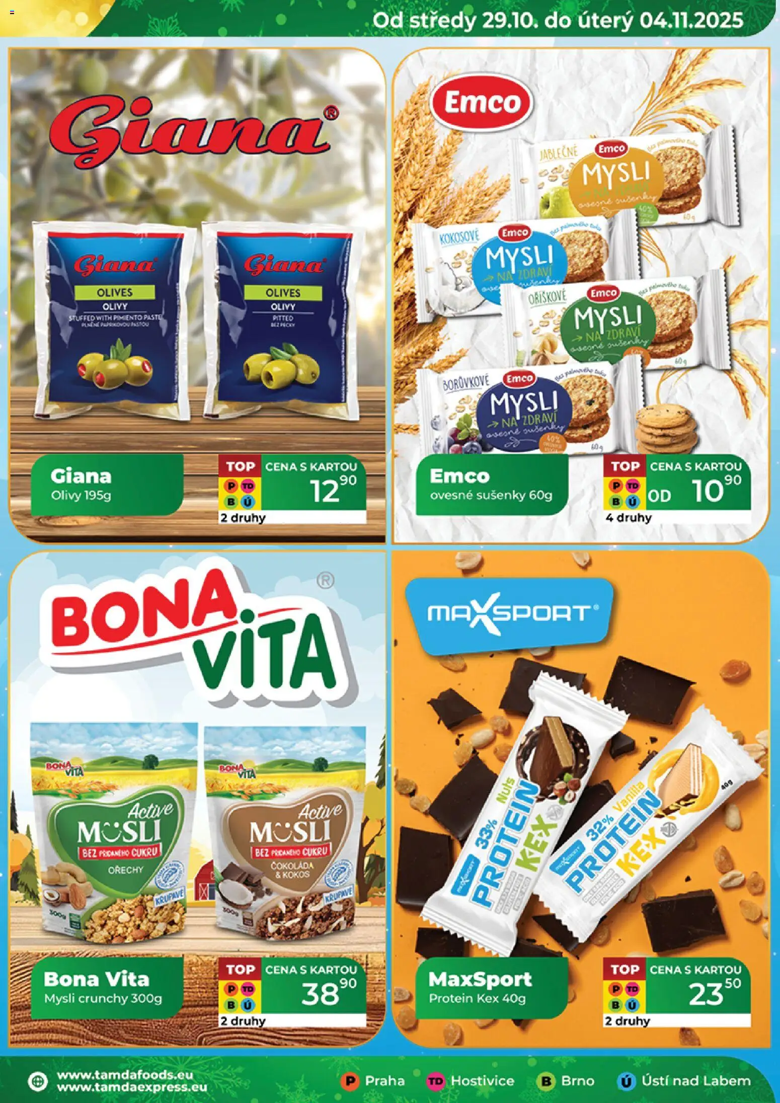 Tamda Foods leták od 29.10.2025 | Strana: 13 | Produkty: Emco Mysli, Ořechy, Olivy, Kokos