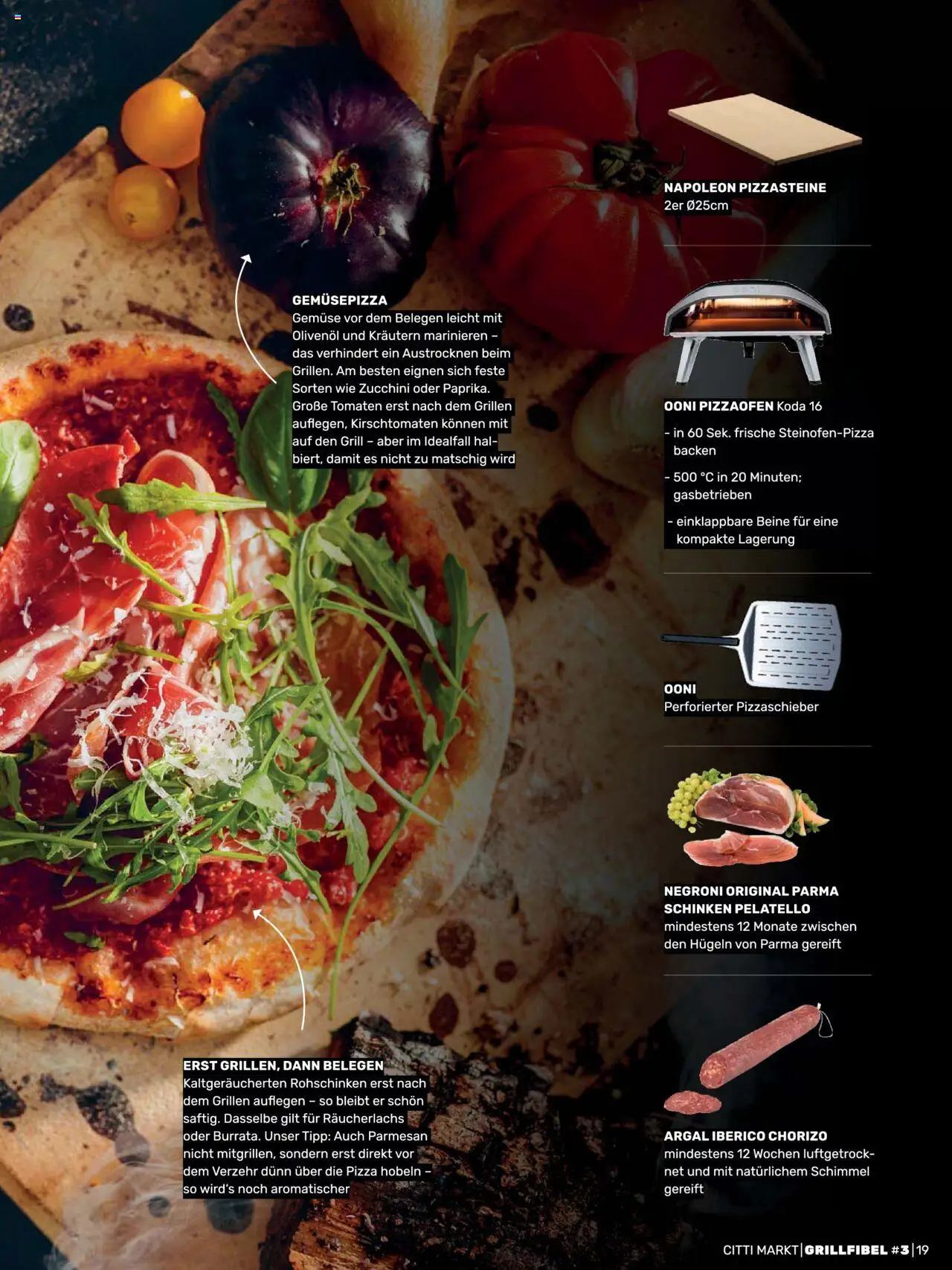 CITTI Markt Grill Fibel - gültig ab dem 25.06.2025 | Seite: 19 | Produkte: Grill, Gemüse, Schinken, Zucchini