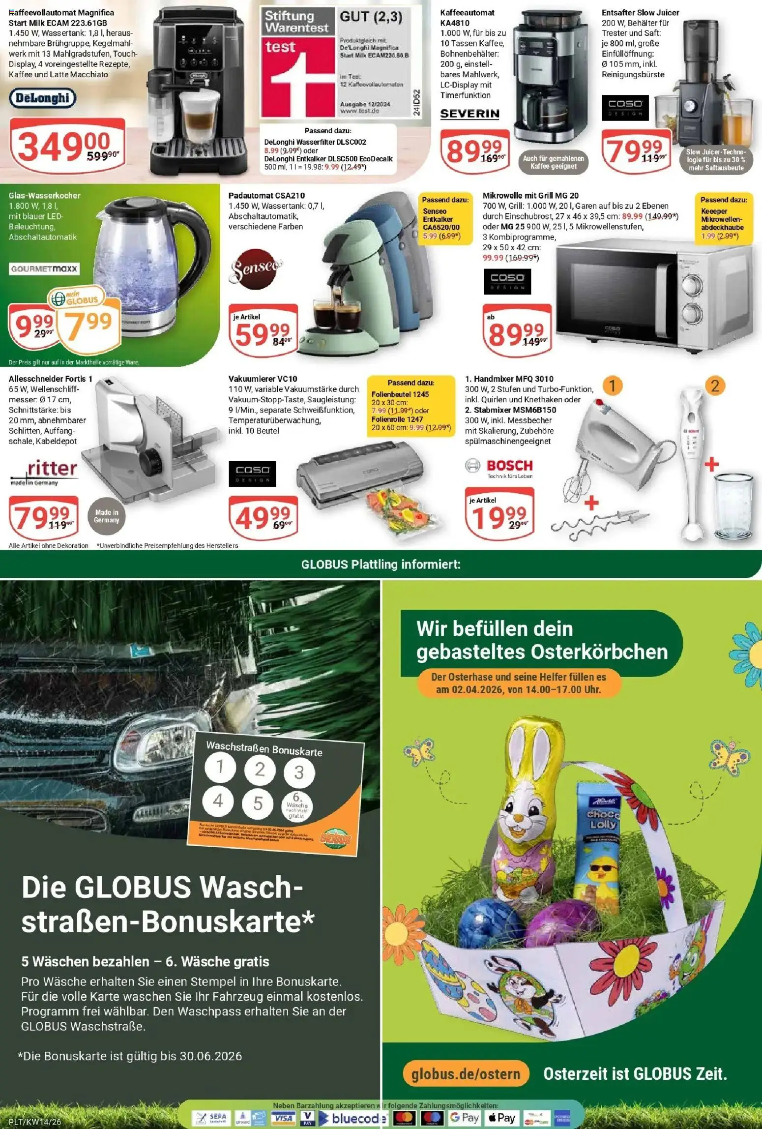 Globus prospekt Plattling	 – gültig ab 30.03.2026 | Seite: 27 | Produkte: Senseo, Entsafter, Vakuumierer, Saft