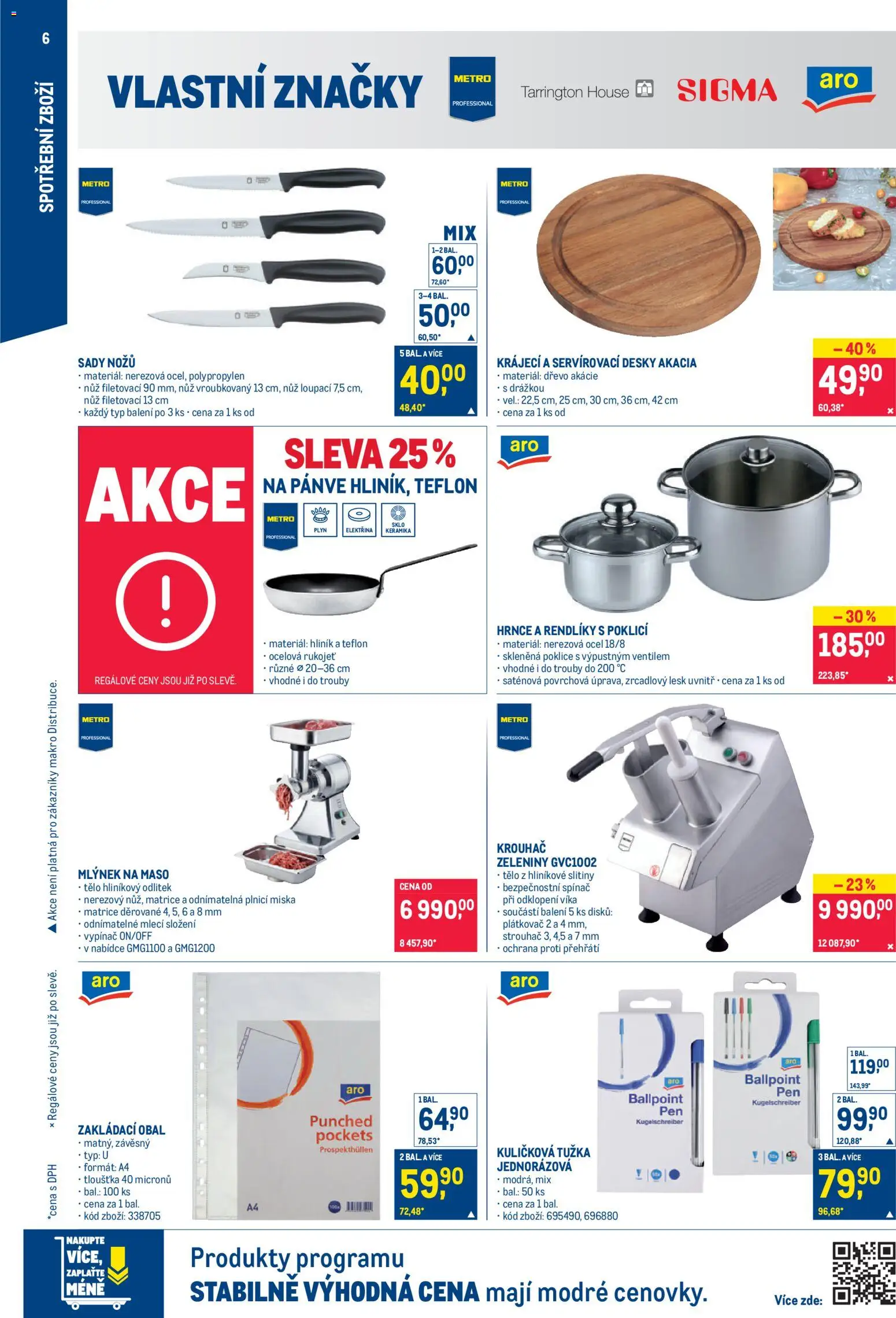 Makro leták - Spotřební zboží od 22.10.2025 | Strana: 6 | Produkty: Hrnce, Vypínač, Mlýnek, Maso