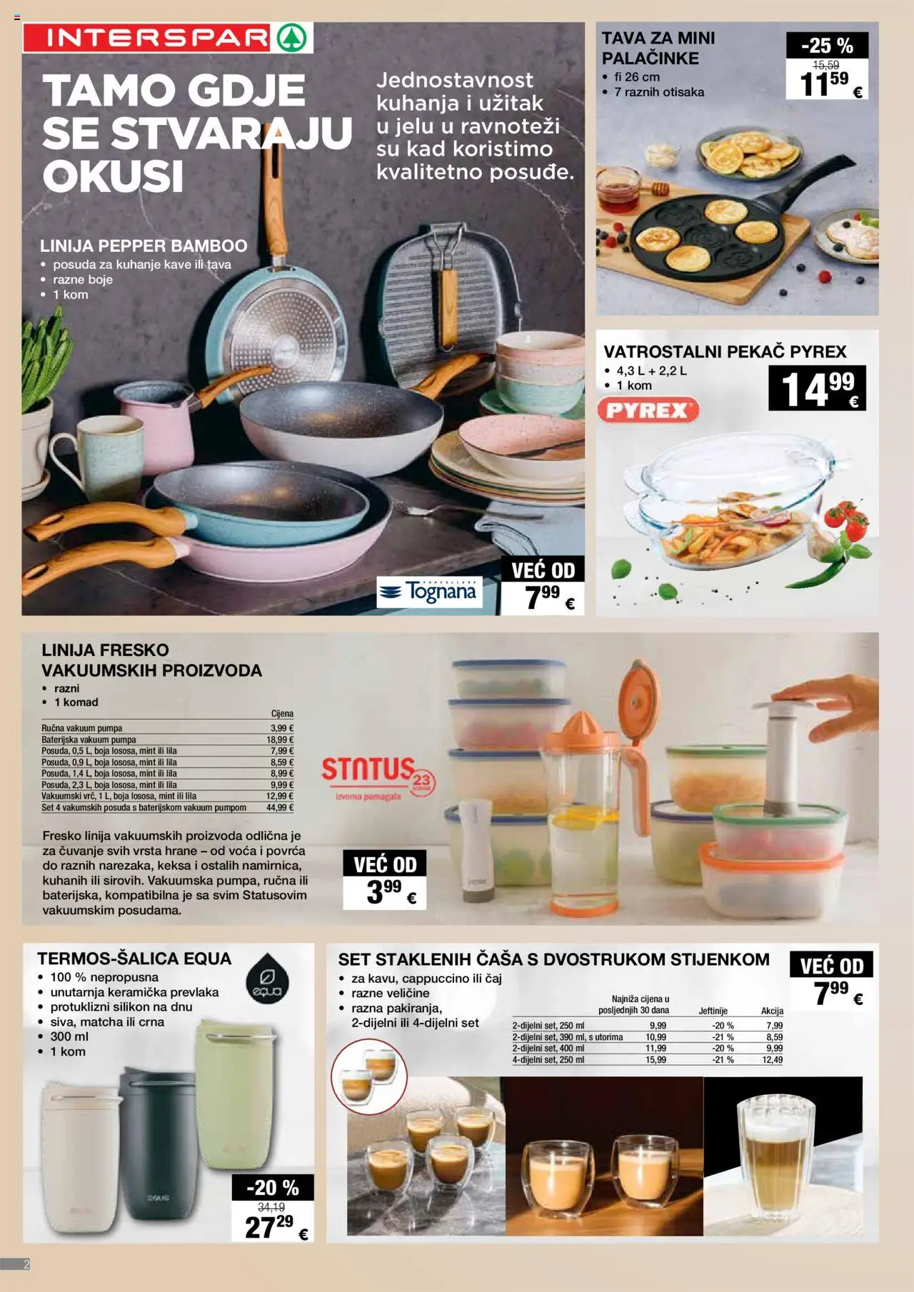 Interspar katalog | vrijedi od 10.09.2025 | Stranica: 2 | Proizvodi: Tognana, Čaj, Tava, Cappuccino