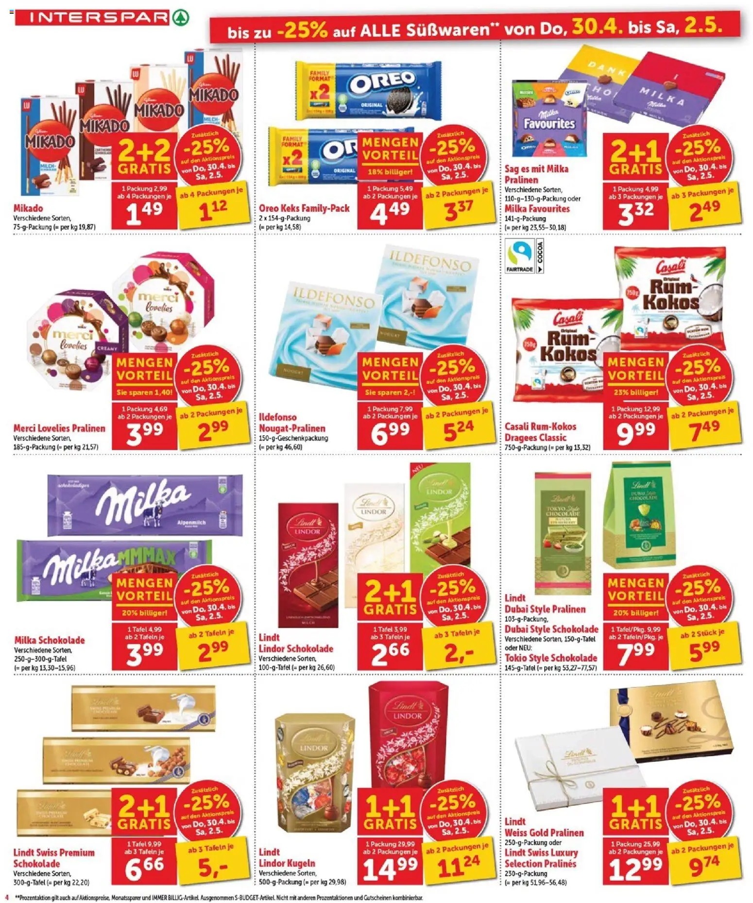 Interspar Flugblatt - Burgenland Nord gültig ab 30.04.2026 | Seite: 5 | Produkte: Milch, Schokolade