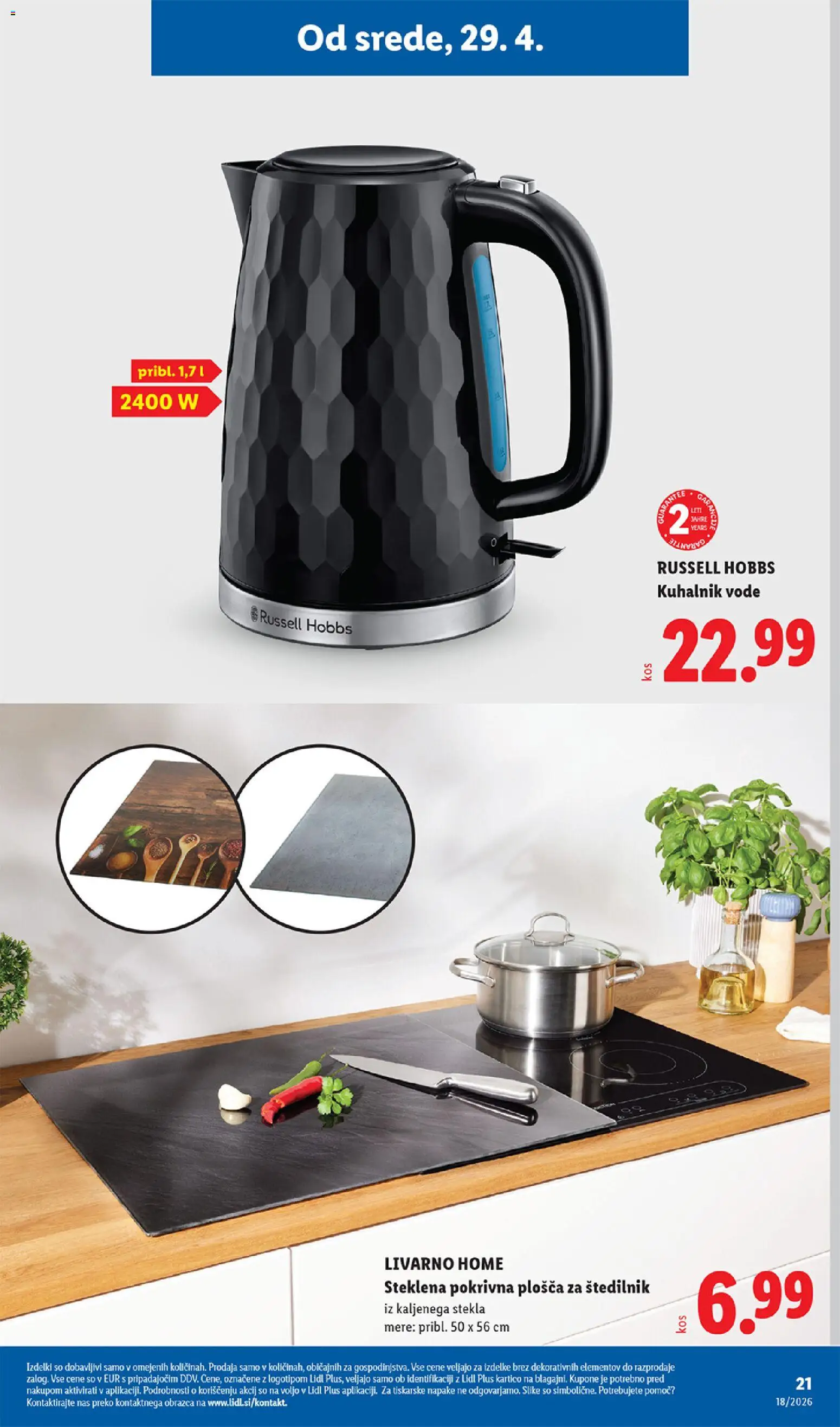 Novi Lidl katalog ponudbe – veljaven od 29.04.2026 | Stran: 37 | Izdelki: Kuhalnik, Štedilnik