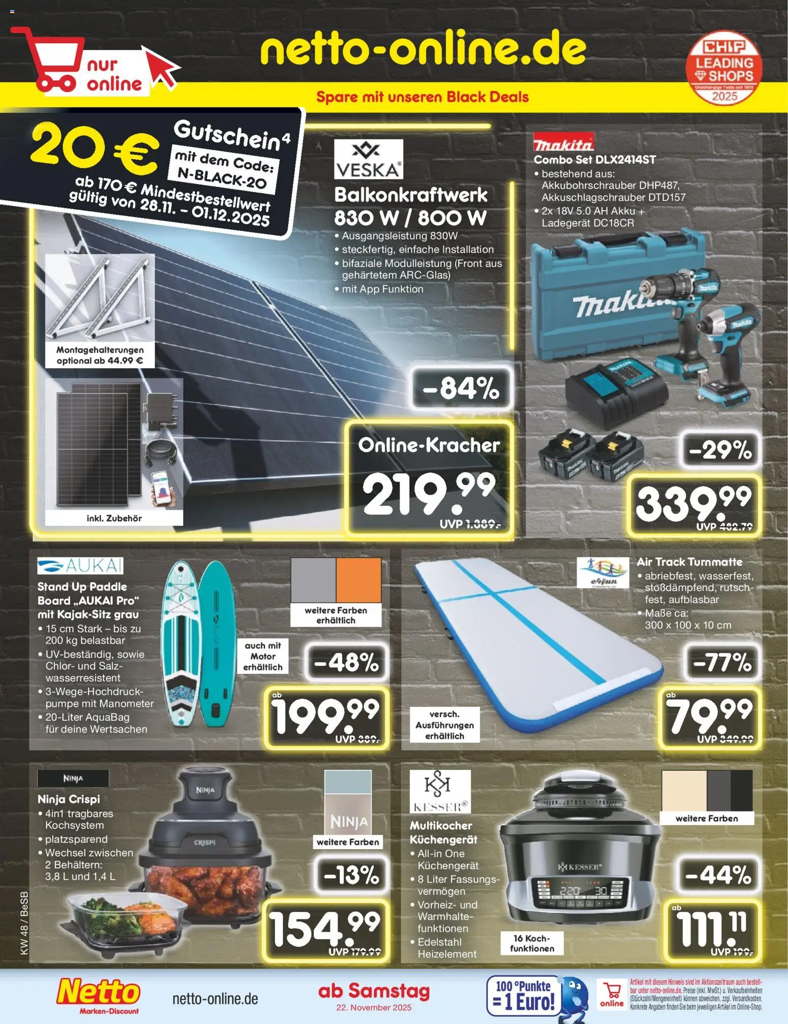 Netto Marken-Discount - Black Friday – gültig ab 24.11.2025 | Seite: 26 | Produkte: Manometer, Salz, Multikocher, Ladegerät