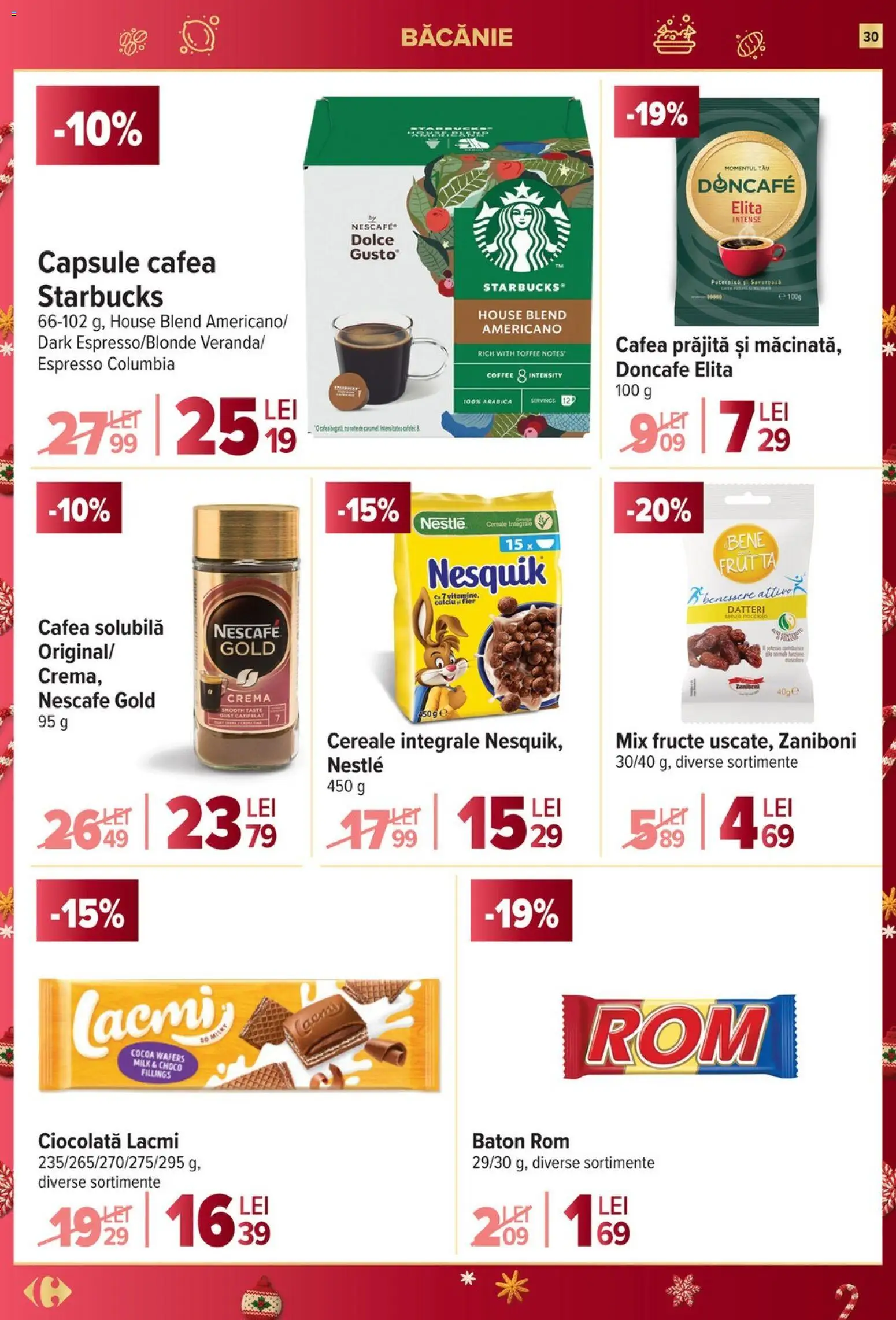 Noul catalog Carrefour – valabil de la 26.11.2025 | Pagină: 30 | Produse: Mix fructe, Cremă, Ciocolată, Cereale