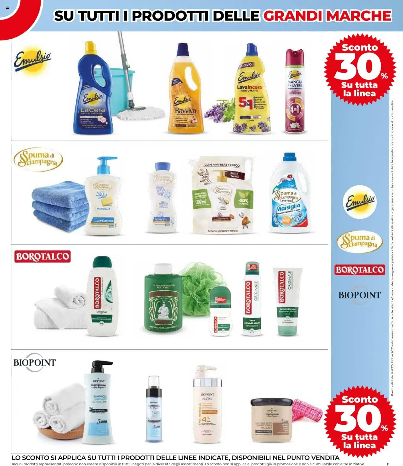 Volantino COOP del 09.10.2025 | Pagina: 11 | Prodotti: Shampoo, Lavatrice, Data, Profumo