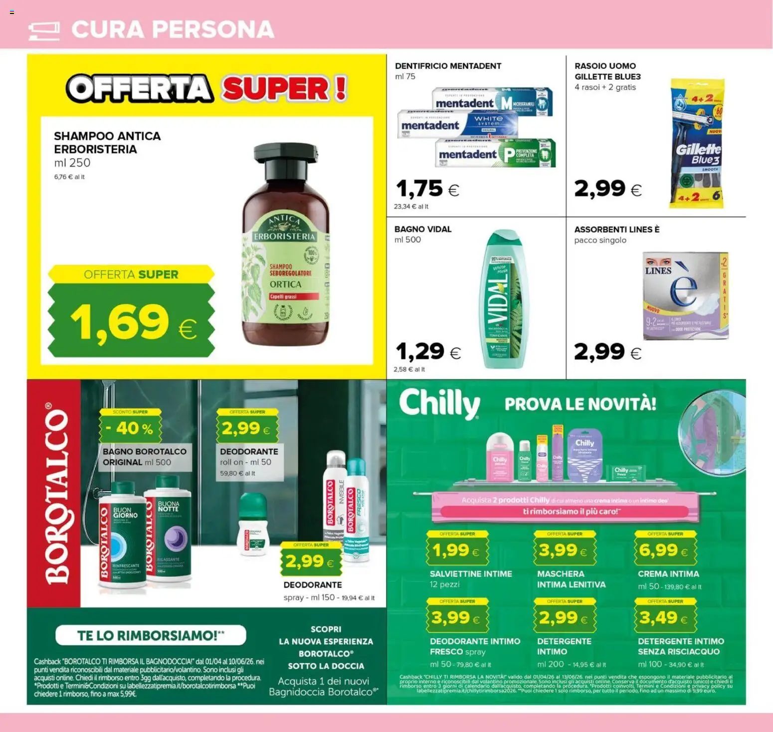 Volantino Oasi del 07.04.2026 | Pagina: 18 | Prodotti: Dentifricio, Detergente intimo, Detergente, Intimo