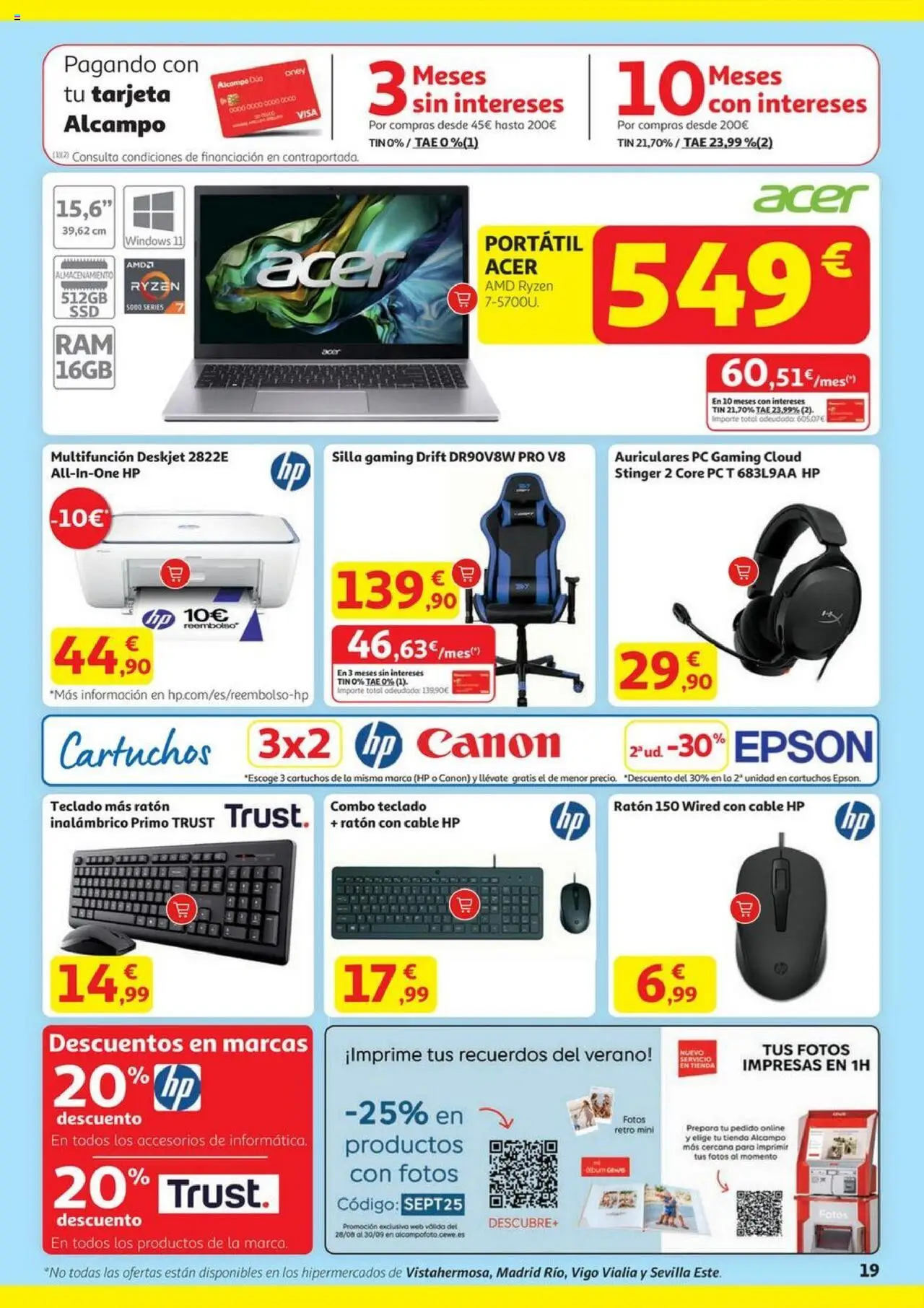 Alcampo - HG Cat │ válido desde el 28.08.2025 | Página: 19 | Productos: Teclado, Auriculares, Cable, Silla