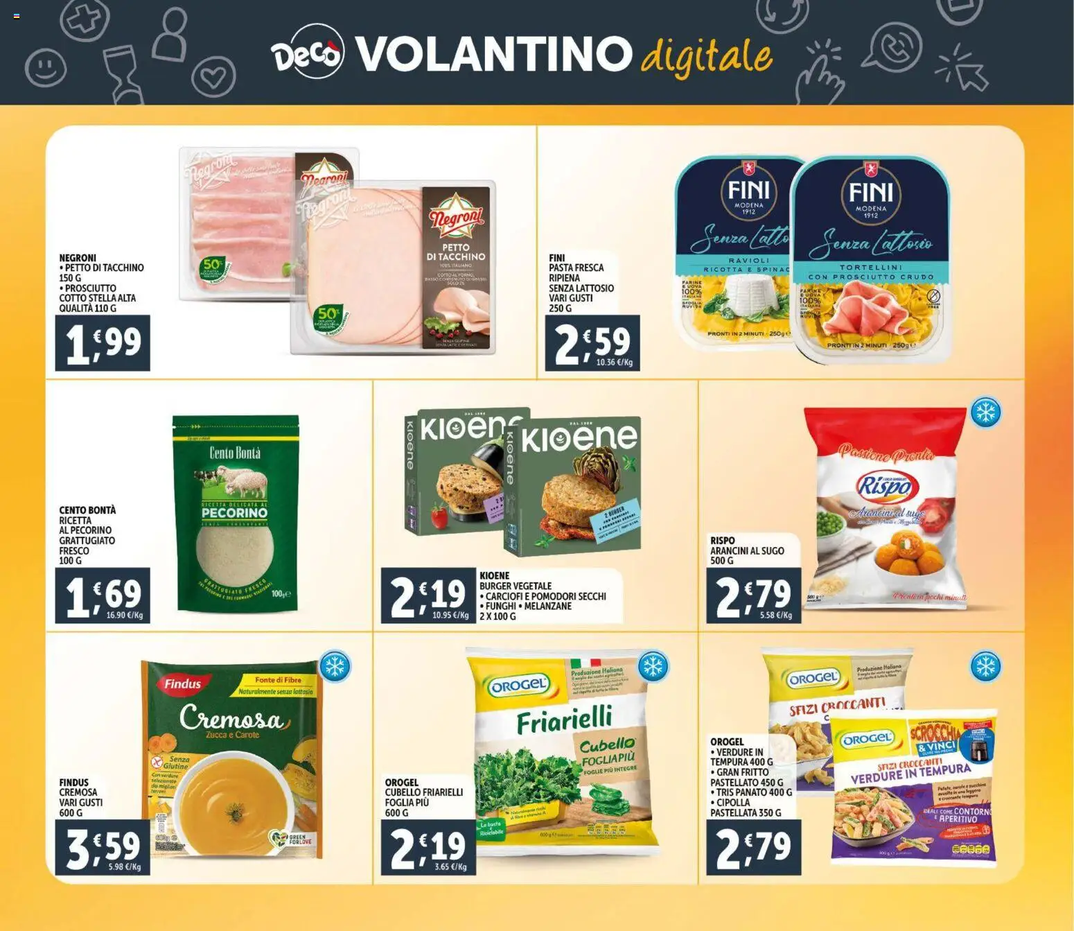Volantino Decò del 11.02.2026 | Pagina: 24 | Prodotti: Uova, Verdure, Prosciutto, Ravioli