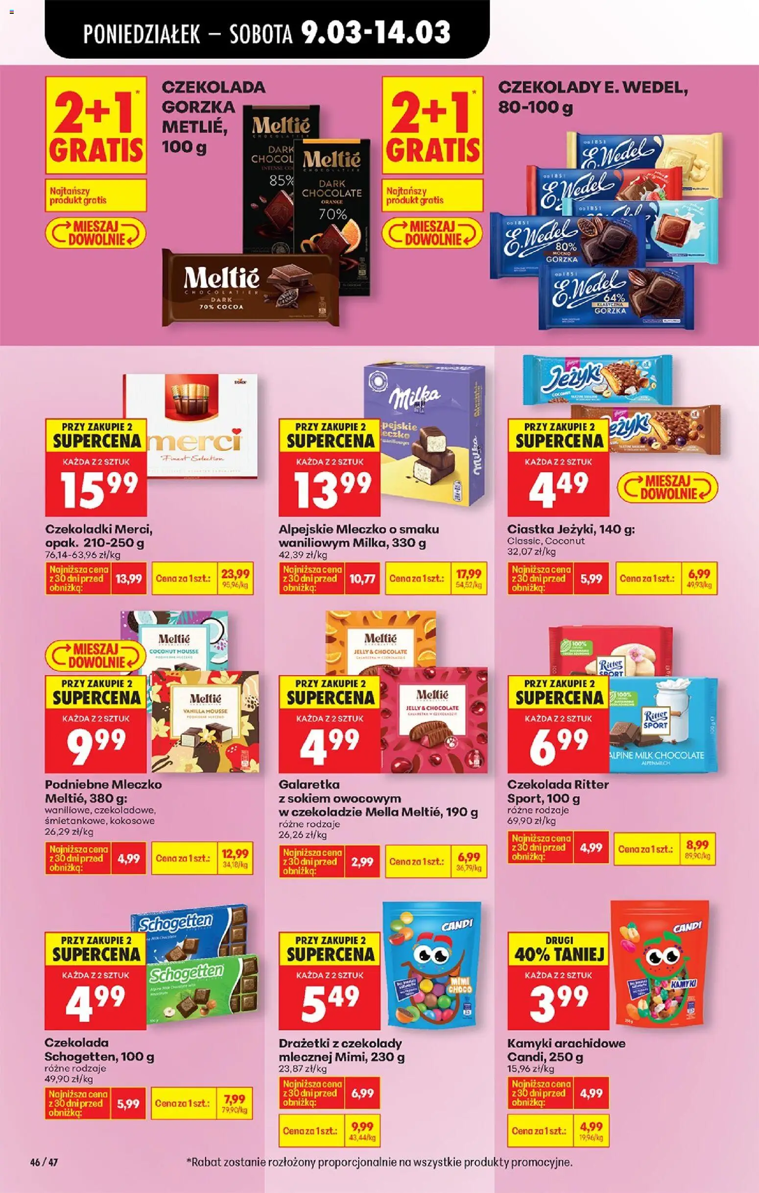Biedronka Polsko leták od 09.03.2026 | Strana: 56 | Produkty: Milka, Finest, Merci, Ritter Sport