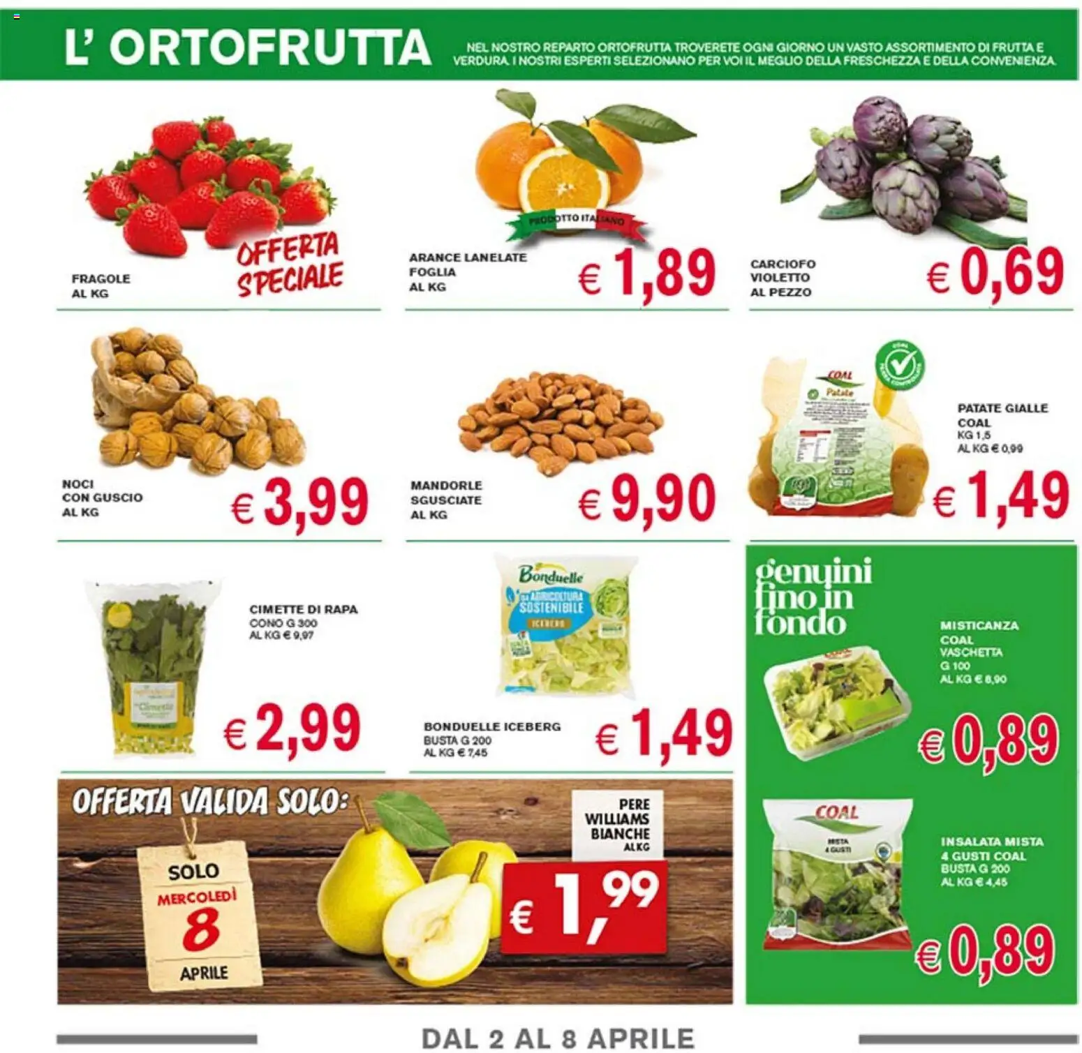 Volantino Coal del 26.03.2026 | Pagina: 3 | Prodotti: Arance, Patate, Noci, Mandorle
