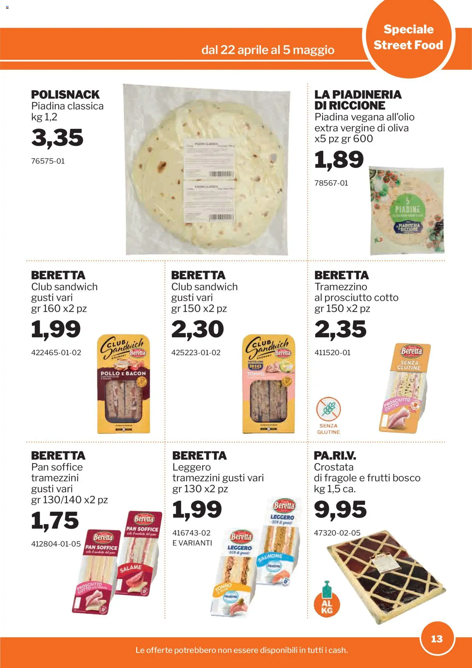 Volantino Sogegross del 22.04.2026 | Pagina: 13 | Prodotti: Prosciutto Cotto, Pollo, Salmone, Prosciutto