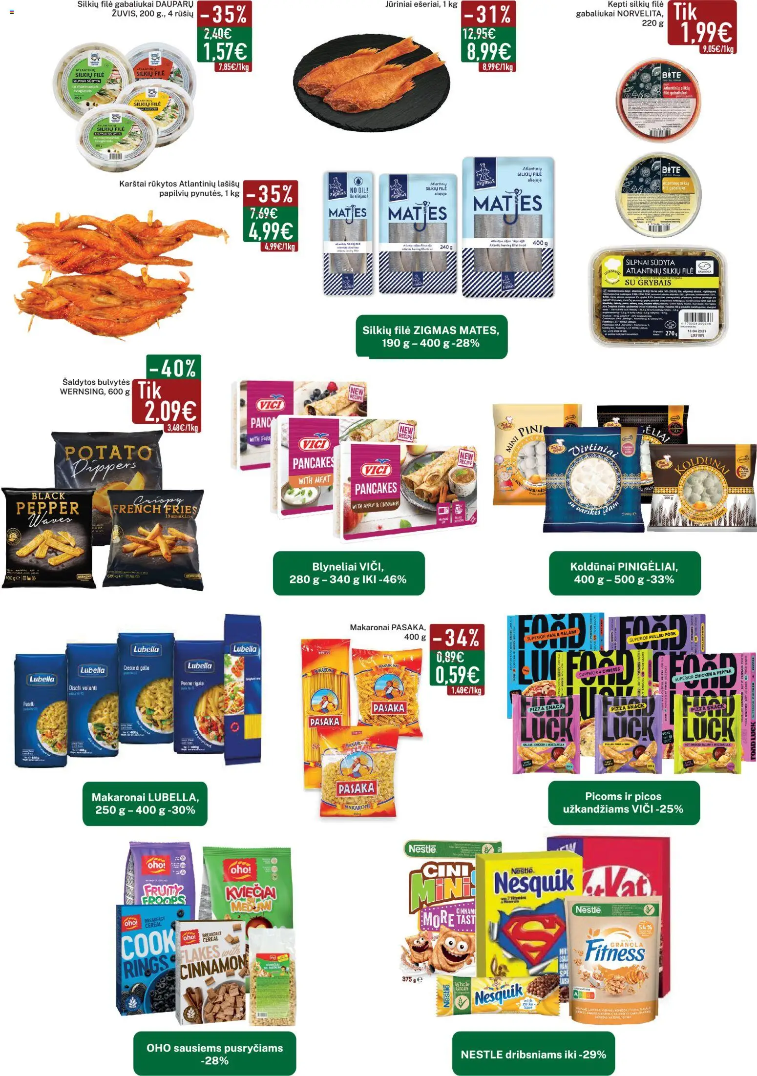 Elimart - TAU akcijos nuo 07.04.2026 | Puslapis: 4 | Prekių: Silkių filė, Makaronai