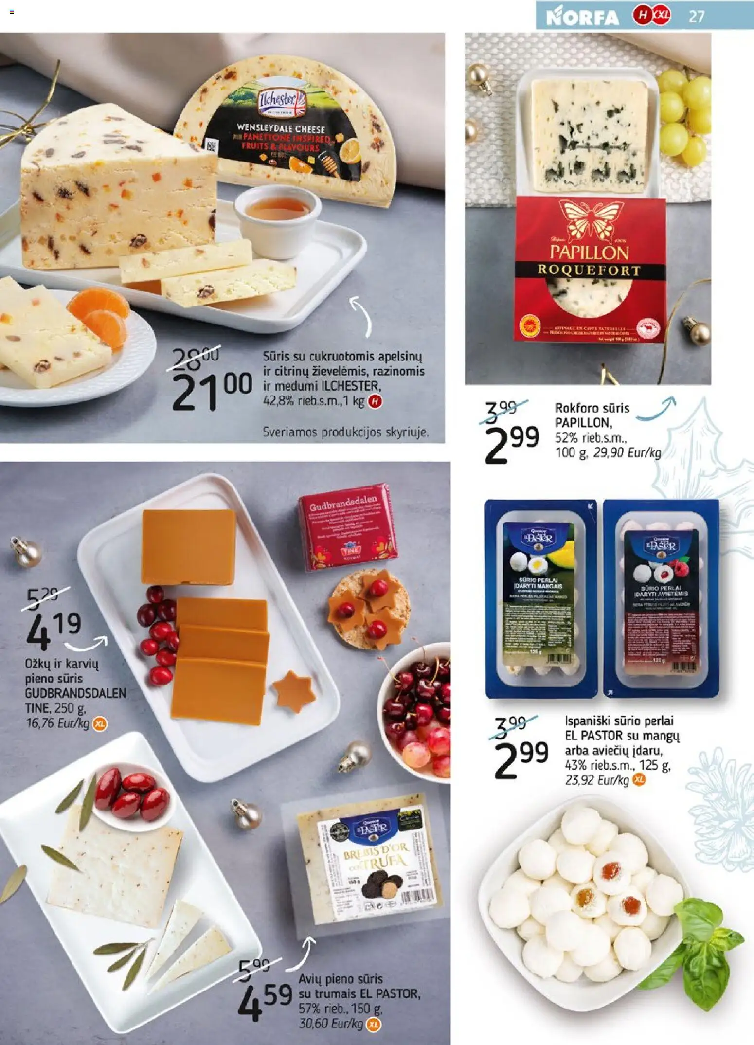 NORFA akcijos nuo 09.12.2025 | Puslapis: 27 | Prekių: Sūris