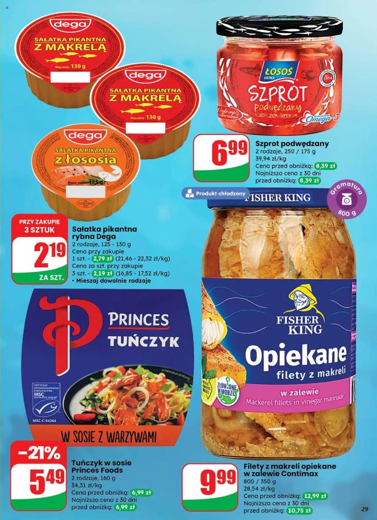 Dino Gazetka od 18.06.2025 | Strona: 29 | Produkty: Rybna, Makrela, Łosoś, Sałatka