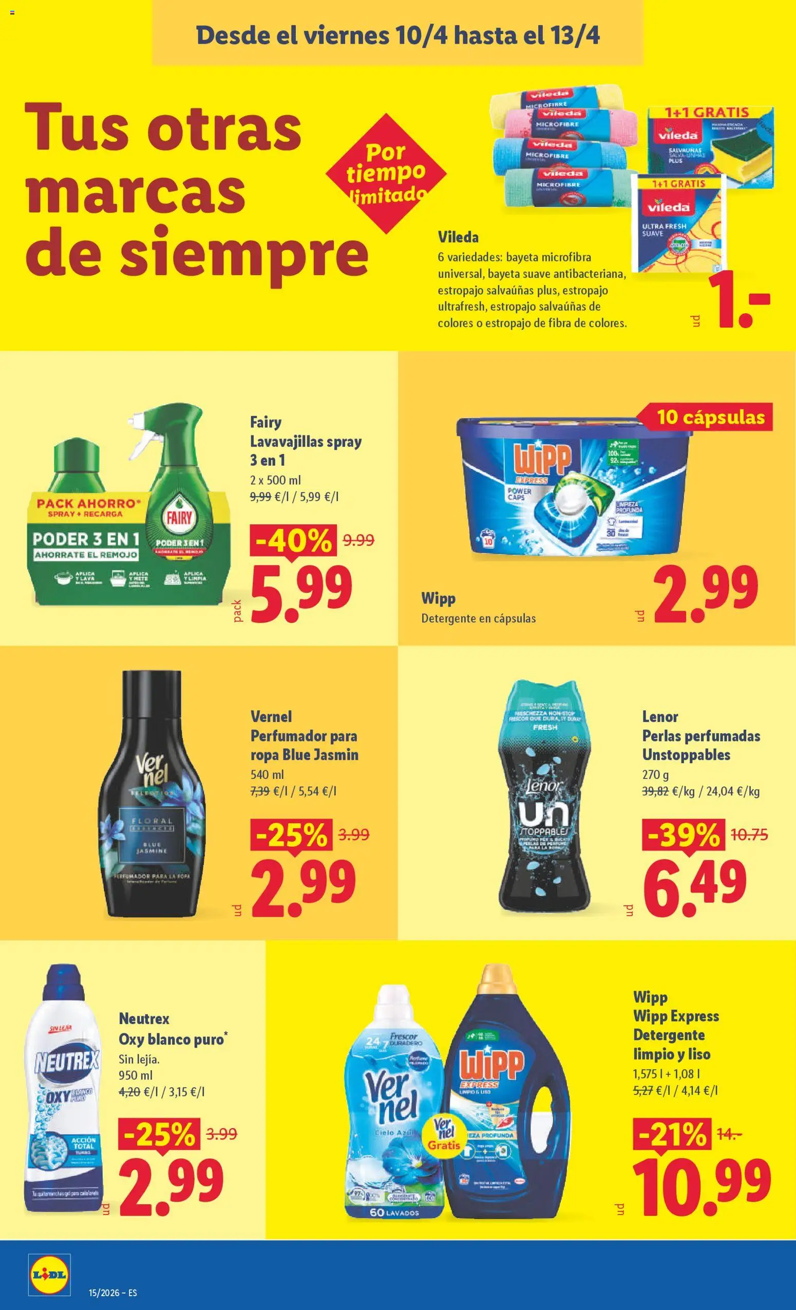 Lidl folleto │ válido desde el 06.04.2026 | Página: 54 | Productos: Detergente, Té, Ropa, Lavavajillas