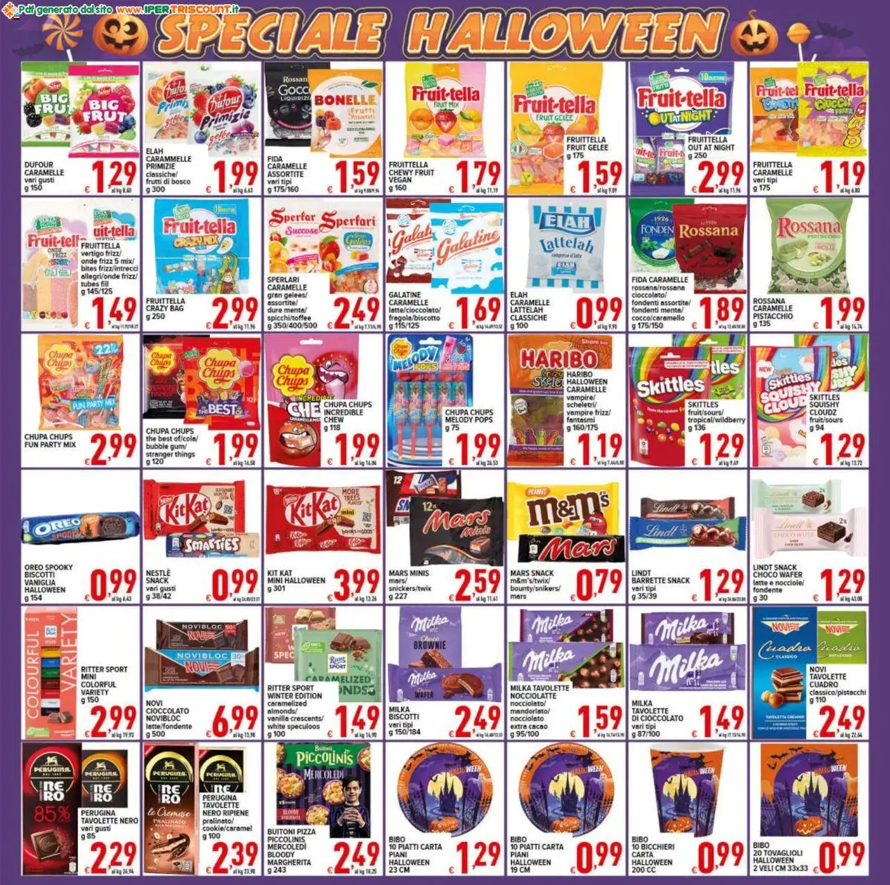 Volantino Ipertriscount del 17.10.2025 | Pagina: 5 | Prodotti: Cioccolato, Pizza, Biscotti, The