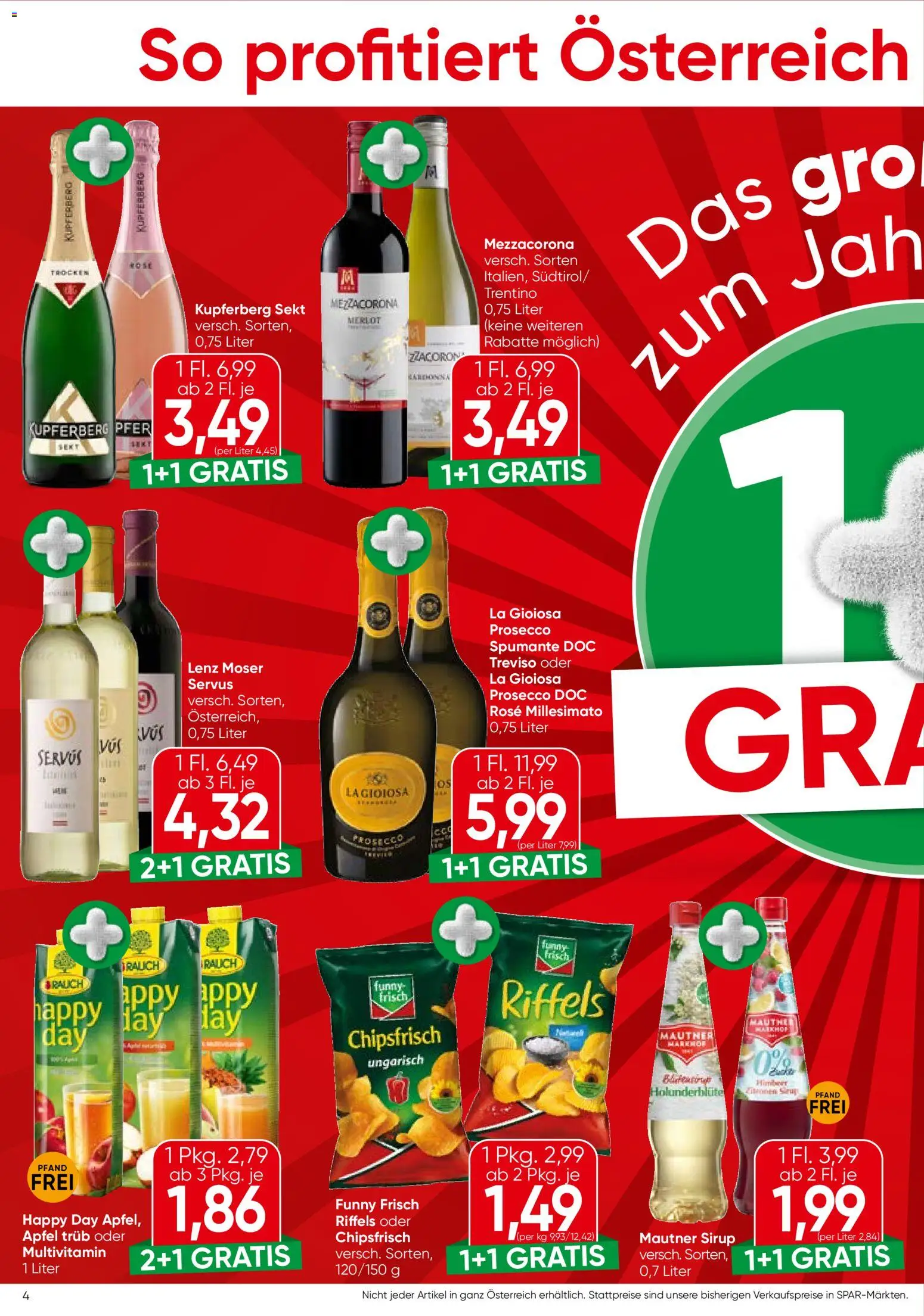 Spar Flugblatt - Salzburg gültig ab 02.01.2026 | Seite: 4 | Produkte: Äpfel, Papier blanc