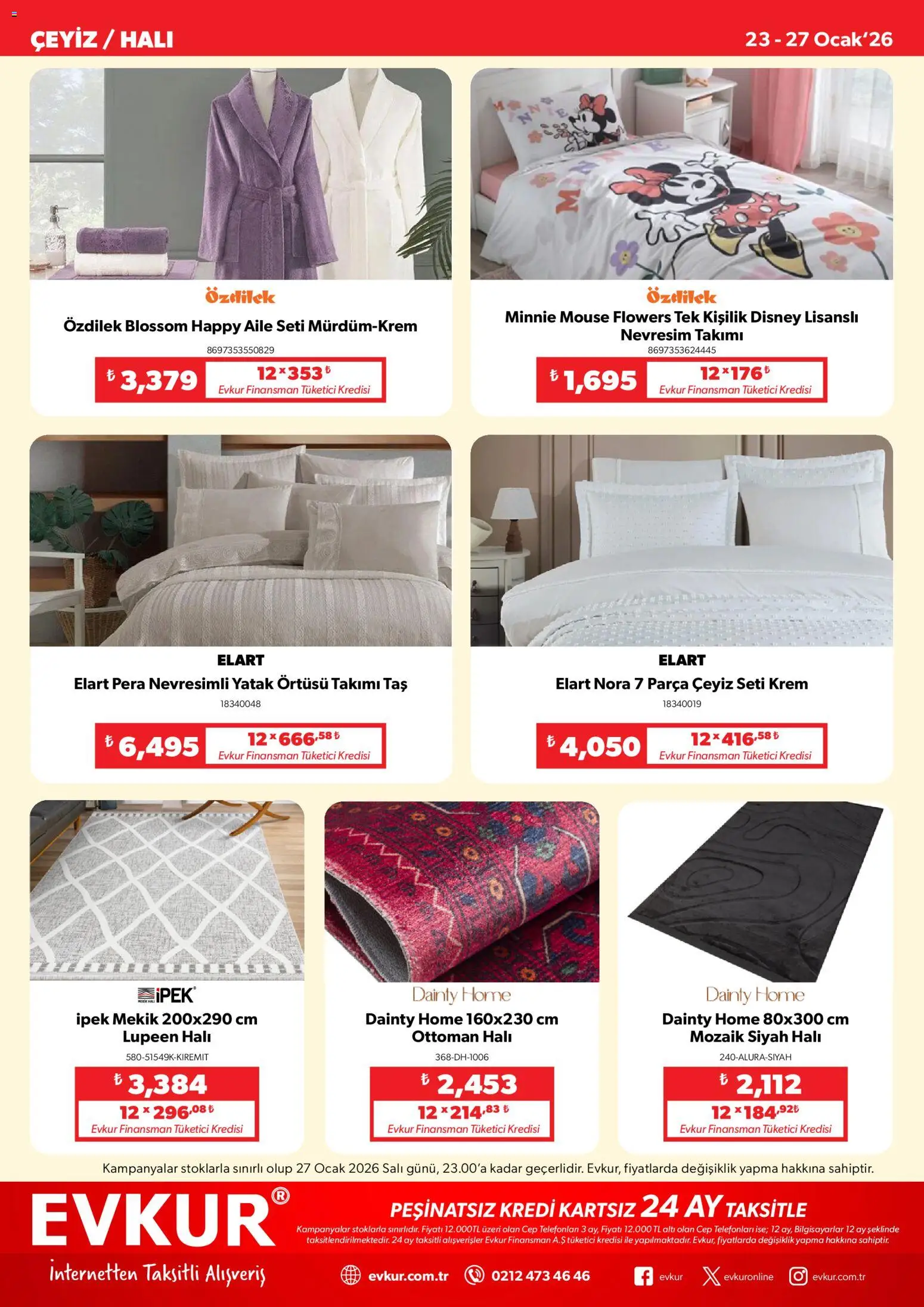 Evkur Katalog - 23.01.2026 tarihinden itibaren geçerlidir | Sayfa: 9 | Ürünler: Yatak, Halı, Yatak örtüsü, Ocak