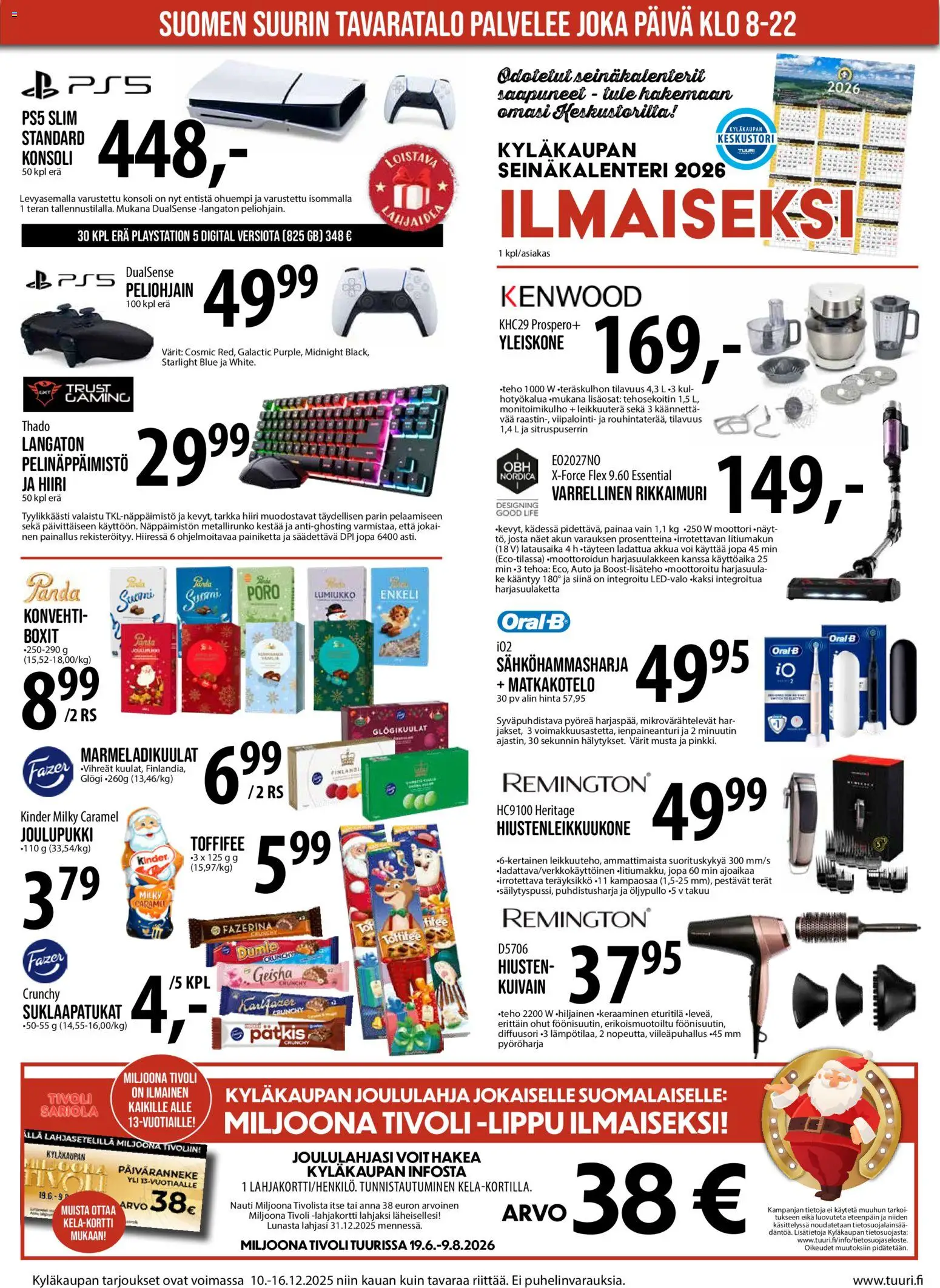 Tuuri tarjoukset – voimassa 10.12.2025 alkaen | Sivu: 4 | Tuotteet: Sähköhammasharja, Suklaapatukat, Voi, Hiiri