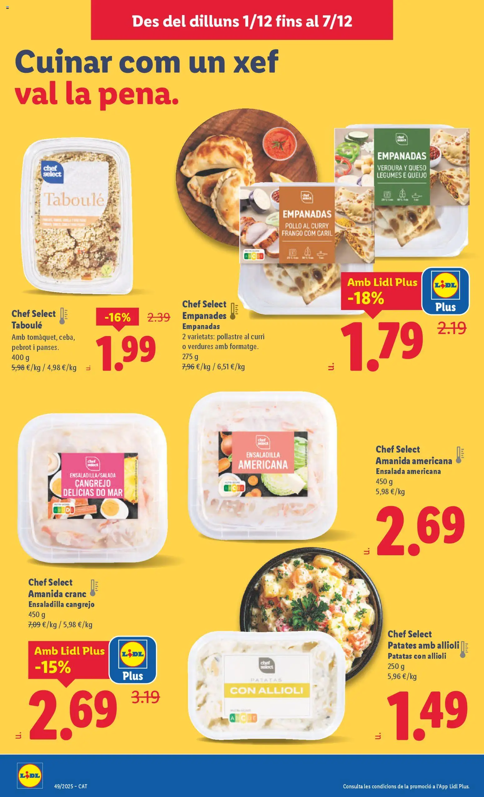 Lidl folleto │ válido desde el 01.12.2025 | Página: 12 | Productos: Ensaladilla, Queso, Ensalada