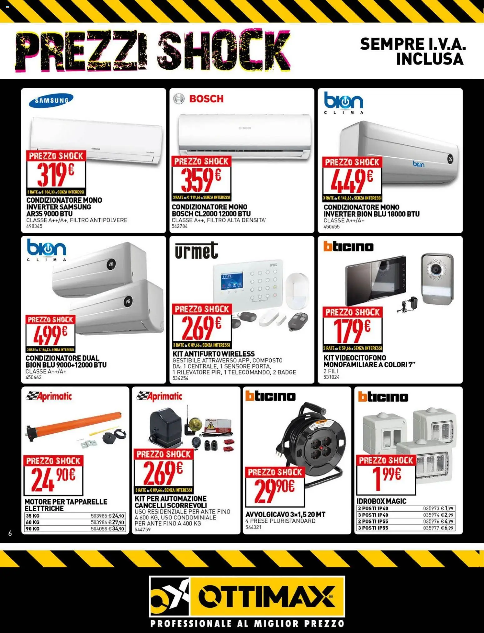 Volantino Ottimax del 09.04.2026 | Pagina: 6 | Prodotti: Condizionatore, Samsung
