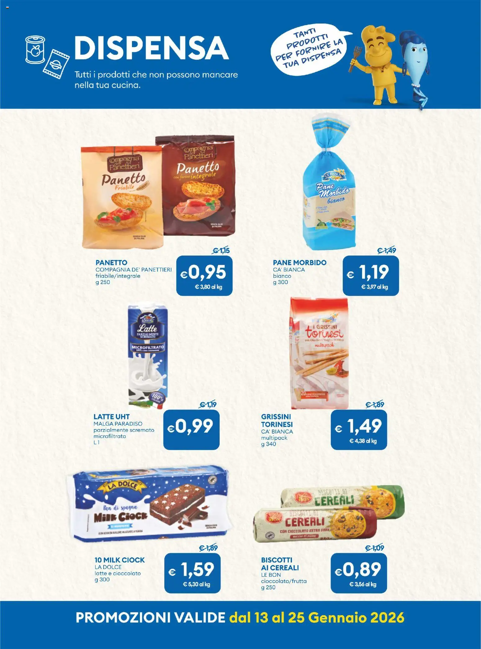 Volantino MD Discount del 13.01.2026 | Pagina: 17 | Prodotti: Pane, Cioccolato, Biscotti, Grissini